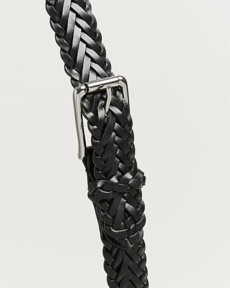Heren | Riemen | Ralph Lauren Purple Label | Braided Belt Black Vachetta