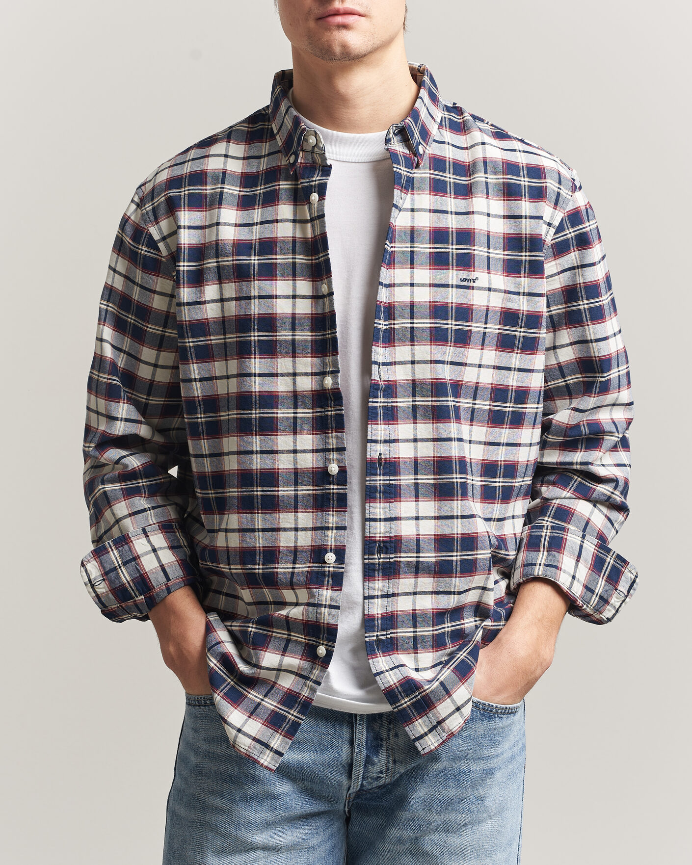Heren | Overhemden | Levi's | Cotton Checked Shirt Dress Blues