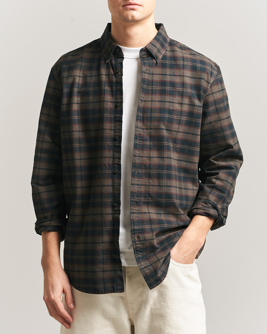 Heren | Overhemden | Levi's | Cotton Checked Shirt Chocolate