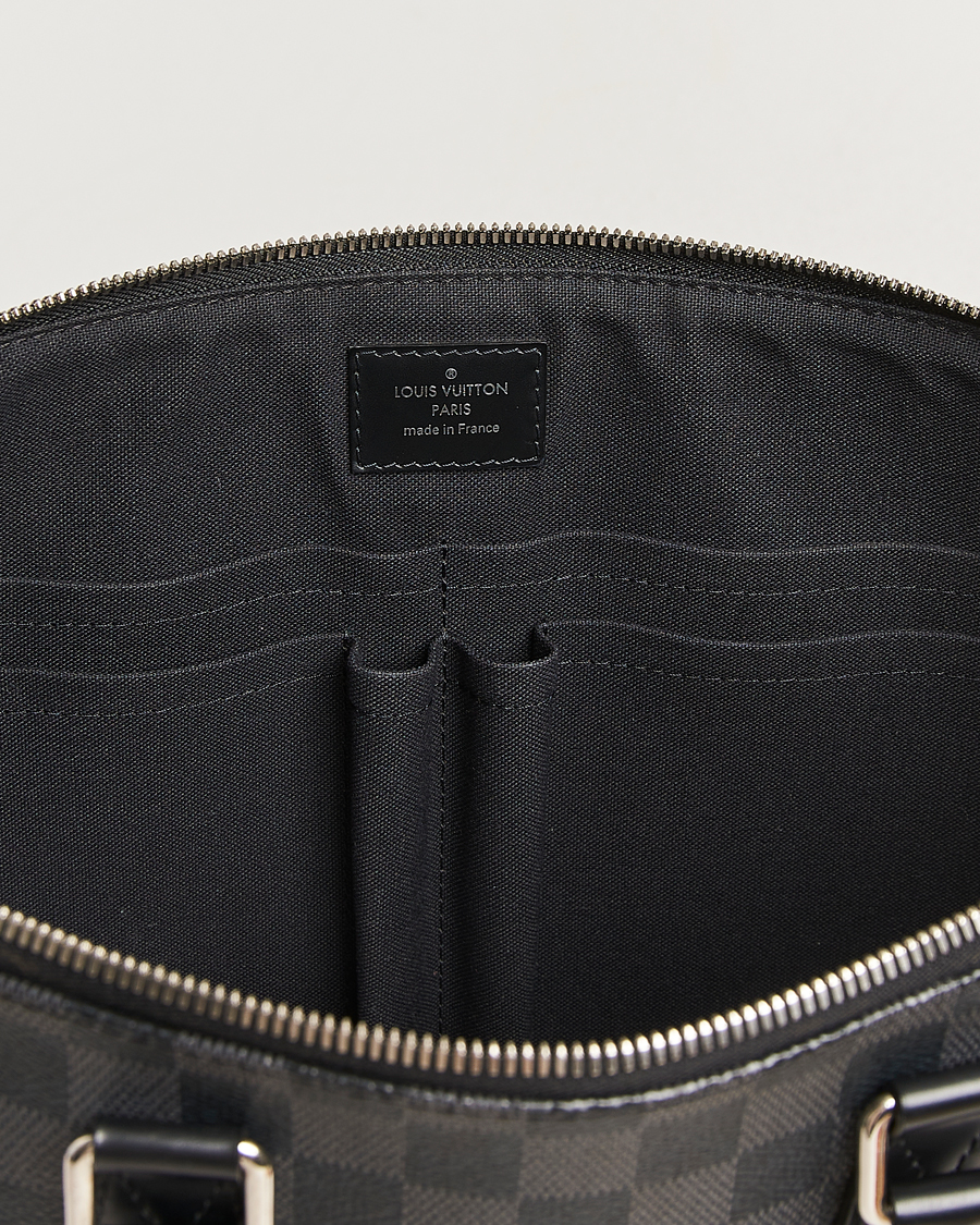 Heren | Pre-Owned & Vintage Bags | Louis Vuitton Pre-Owned | Porte Documents Jour Damier Graphite