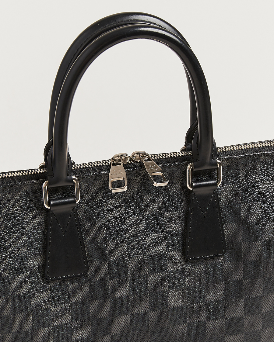 Heren | Pre-Owned & Vintage Bags | Louis Vuitton Pre-Owned | Porte Documents Jour Damier Graphite