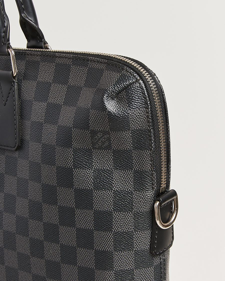 Heren | Pre-Owned & Vintage Bags | Louis Vuitton Pre-Owned | Porte Documents Jour Damier Graphite
