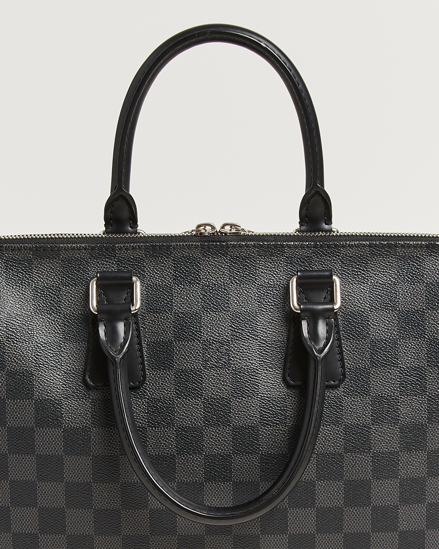 Heren | Pre-Owned & Vintage Bags | Louis Vuitton Pre-Owned | Porte Documents Jour Damier Graphite