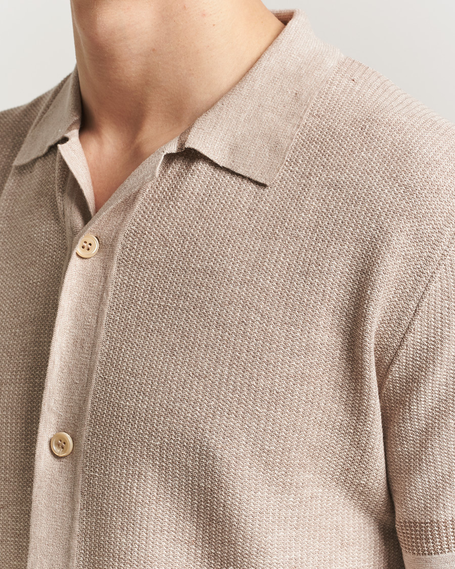Heren | Overhemden | Brioni | Cotton/Linen Cuban Shirt Beige