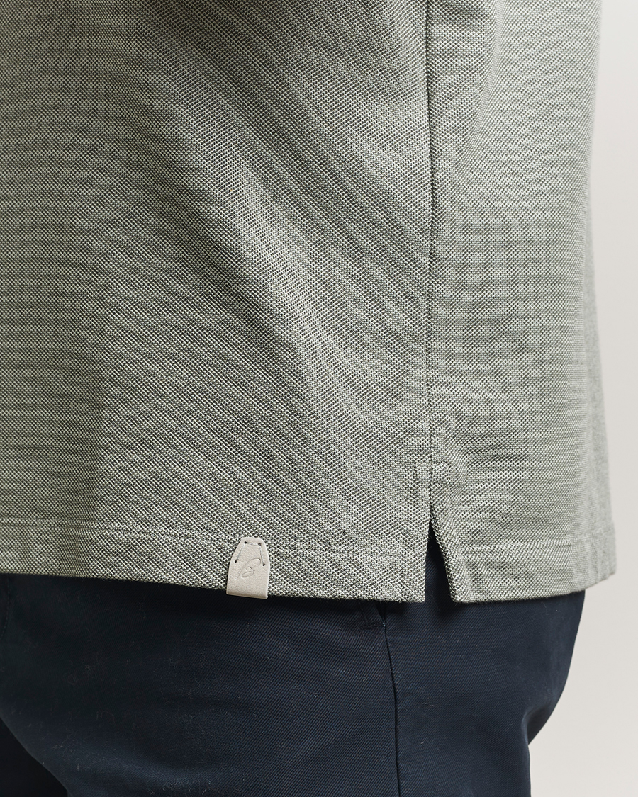 Heren | Polo's | Brioni | Short Sleeve Cotton Piquet Polo Light Green