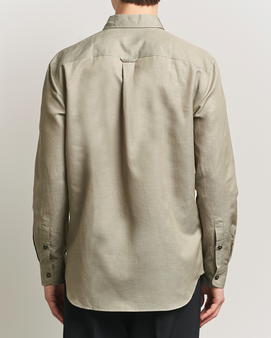 Heren | Overhemden | Brioni | Cotton/Linen Overshirt Olive