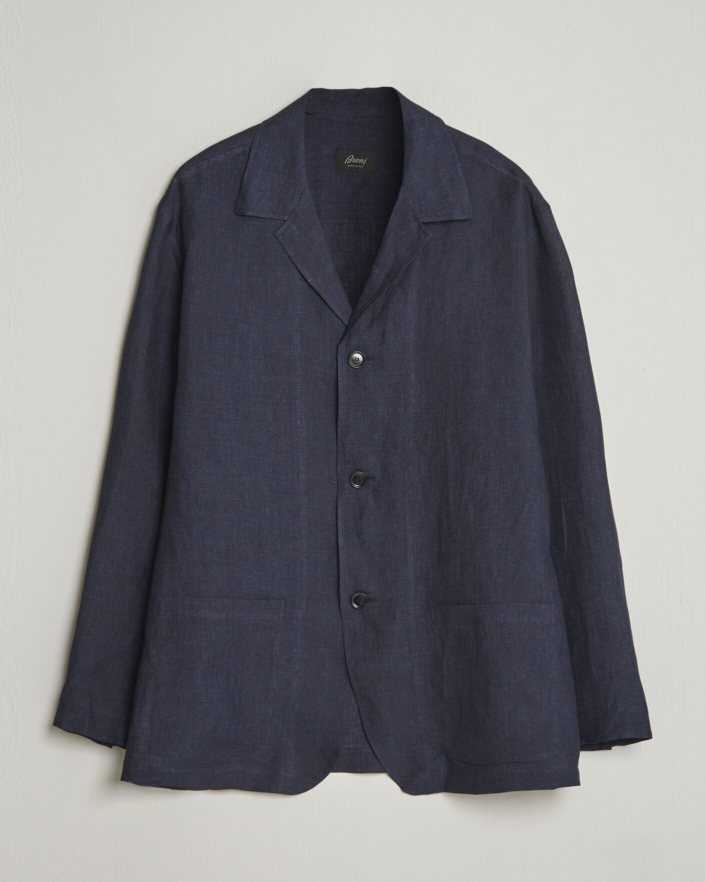 Heren | Overhemden | Brioni | Linen Shirt Blazer Navy