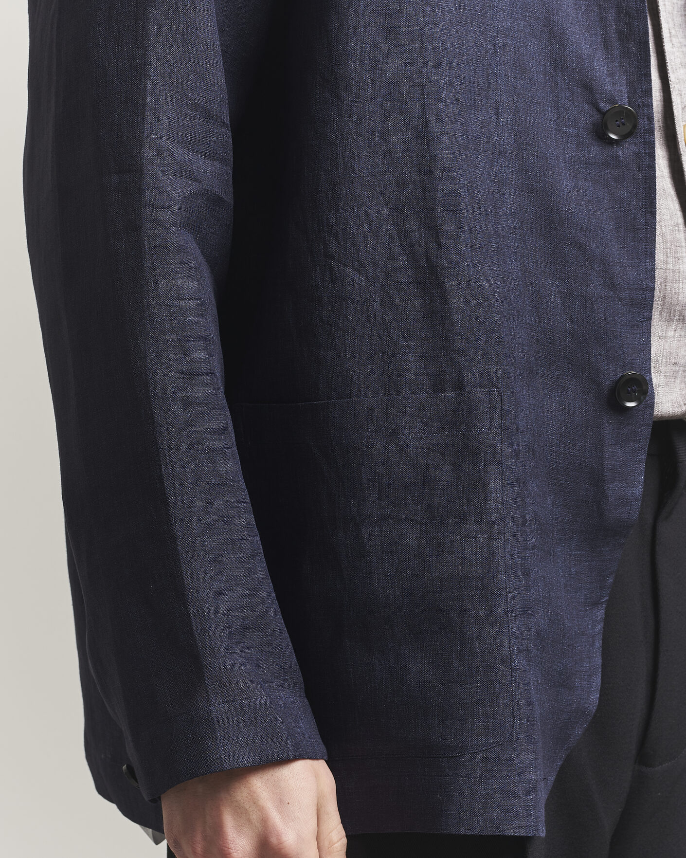 Heren | Overhemden | Brioni | Linen Shirt Blazer Navy