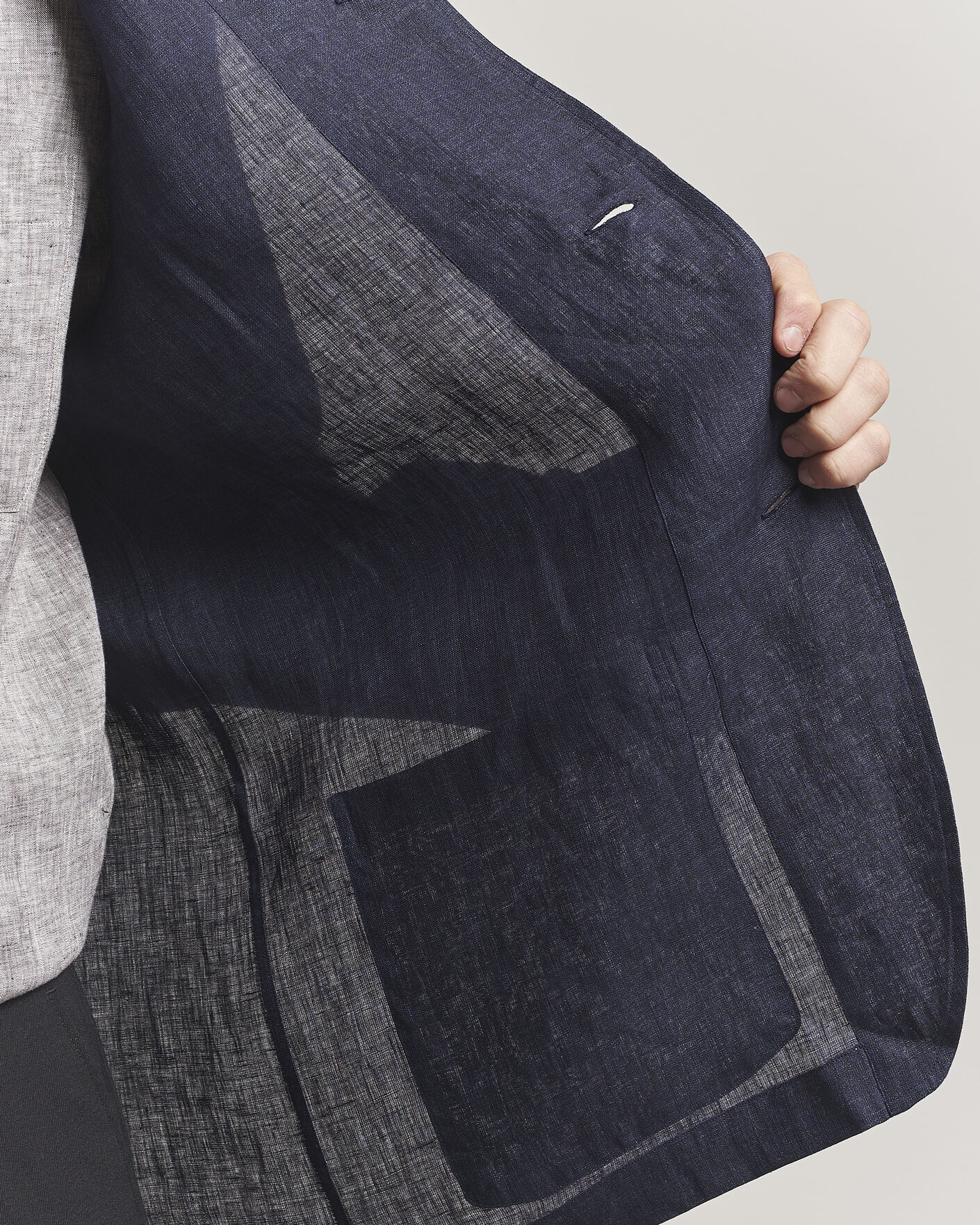 Heren | Overhemden | Brioni | Linen Shirt Blazer Navy