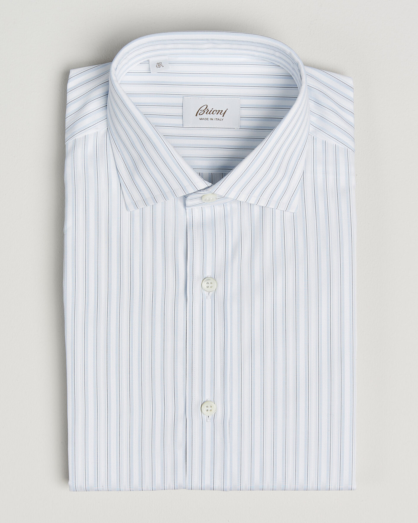 Heren | Overhemden | Brioni | Slim Fit Dress Shirt Light Blue Stripe