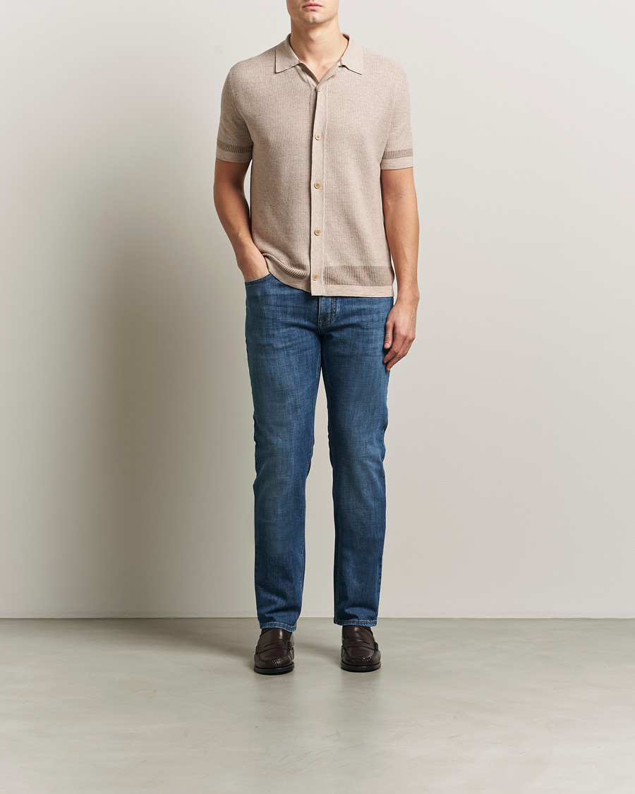Heren | Broeken | Brioni | 5-Pocket Denim Medium Blue Wash