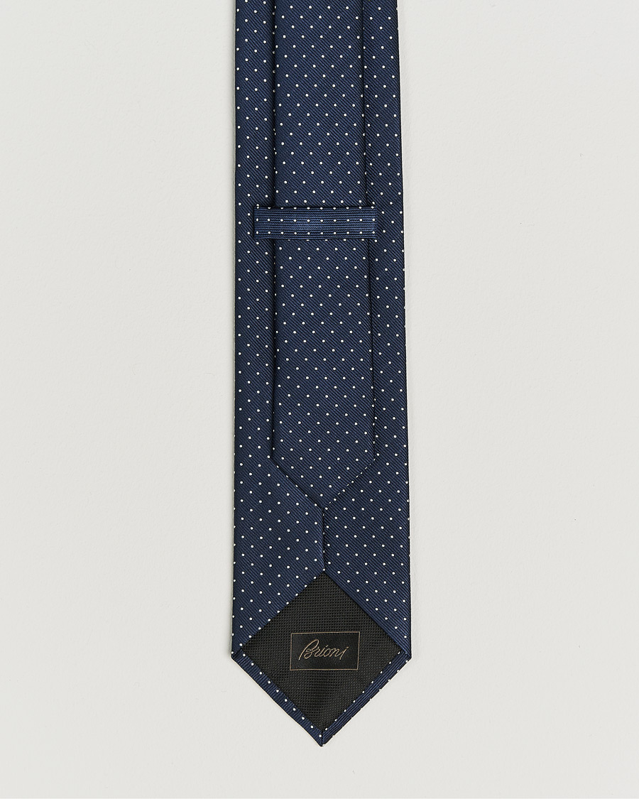 Heren | Stropdassen | Brioni | Jacquard Dot Silk Tie Navy
