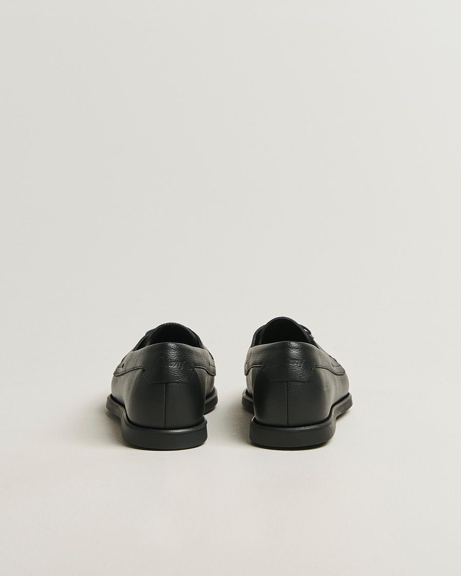 Heren | Bootschoenen | Brioni | Grain Leather Boat Shoes Black Calf