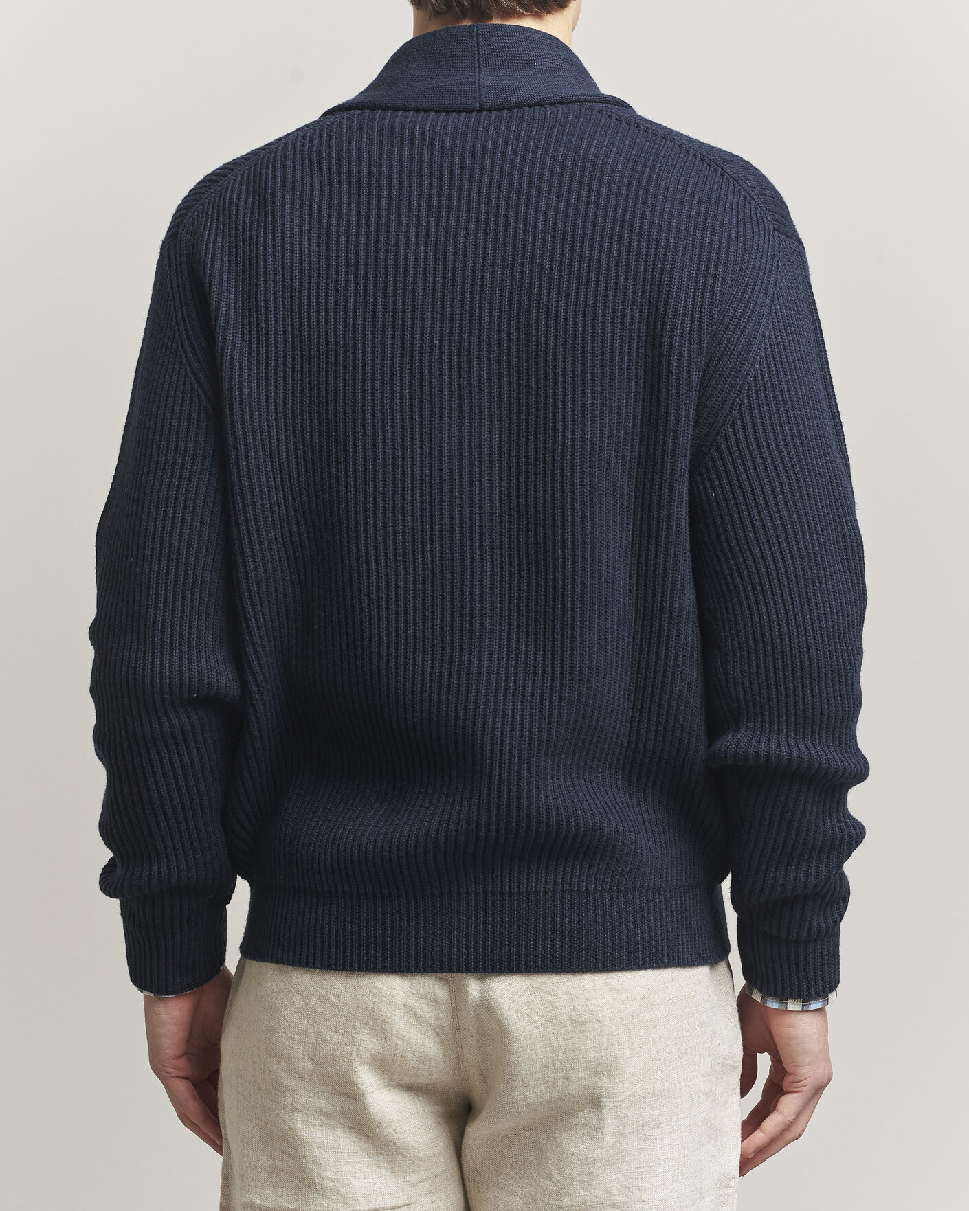 Heren | Truien | Altea | Cotton/Cashmere Shawl Cardigan Navy
