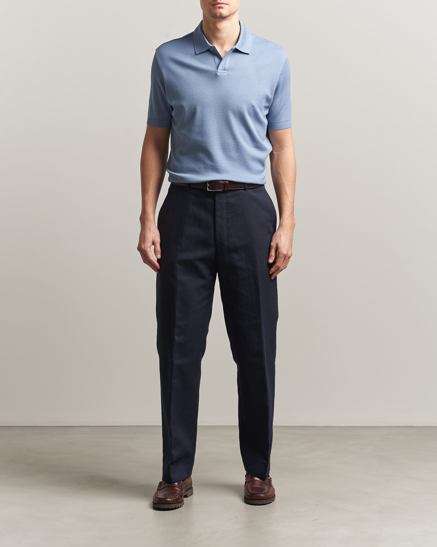 Heren | Polo's | Altea | Jersey Piquet Polo Light Blue