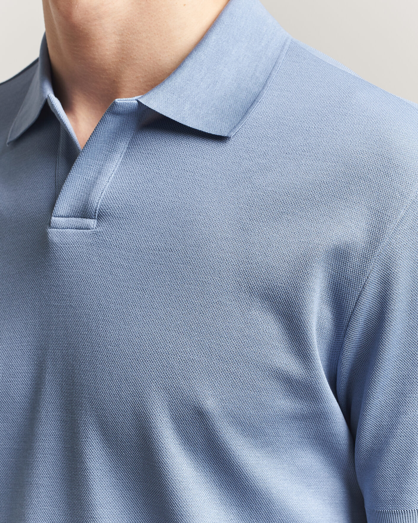 Heren | Polo's | Altea | Jersey Piquet Polo Light Blue