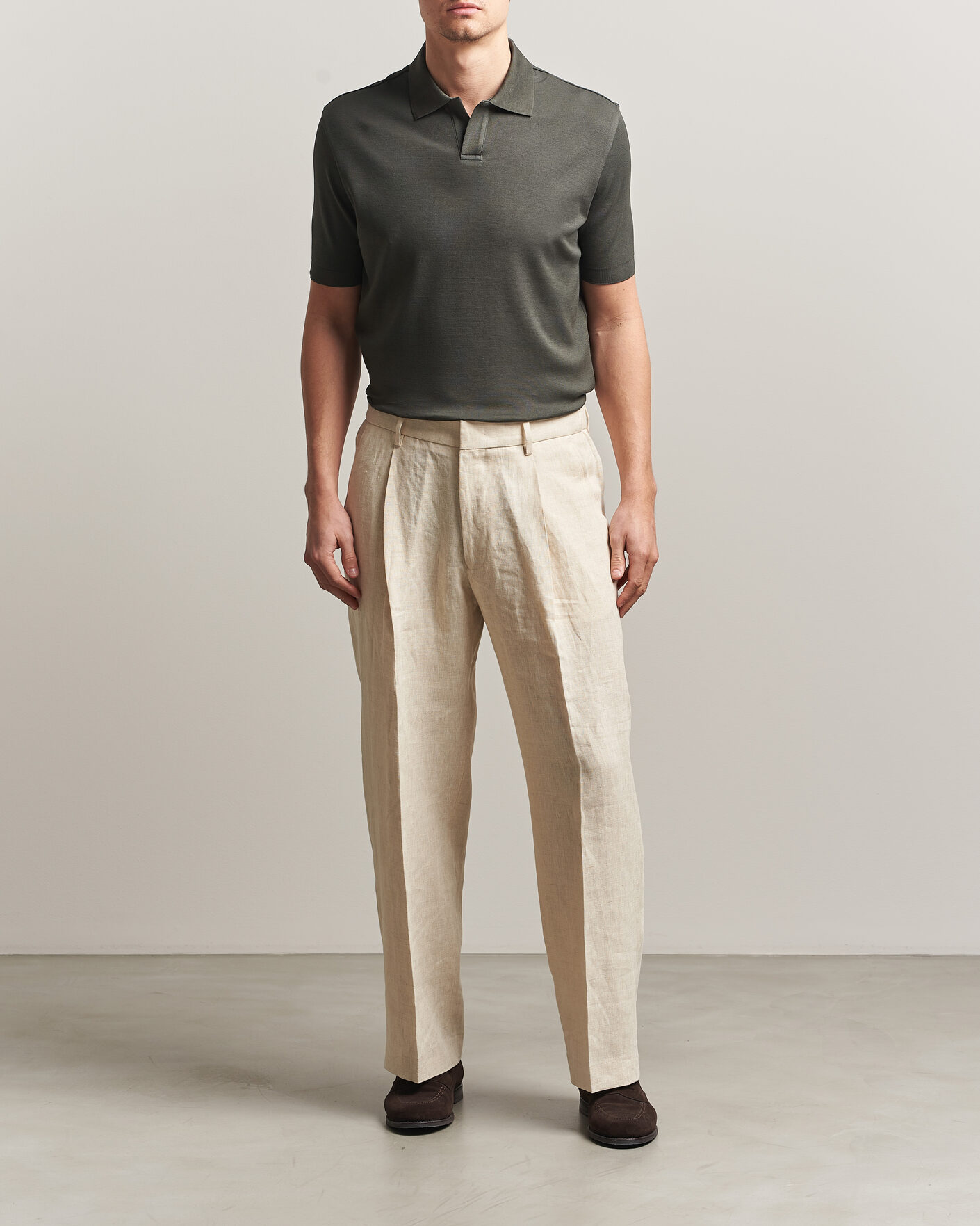 Heren | Polo's | Altea | Jersey Piquet Polo Dark Green