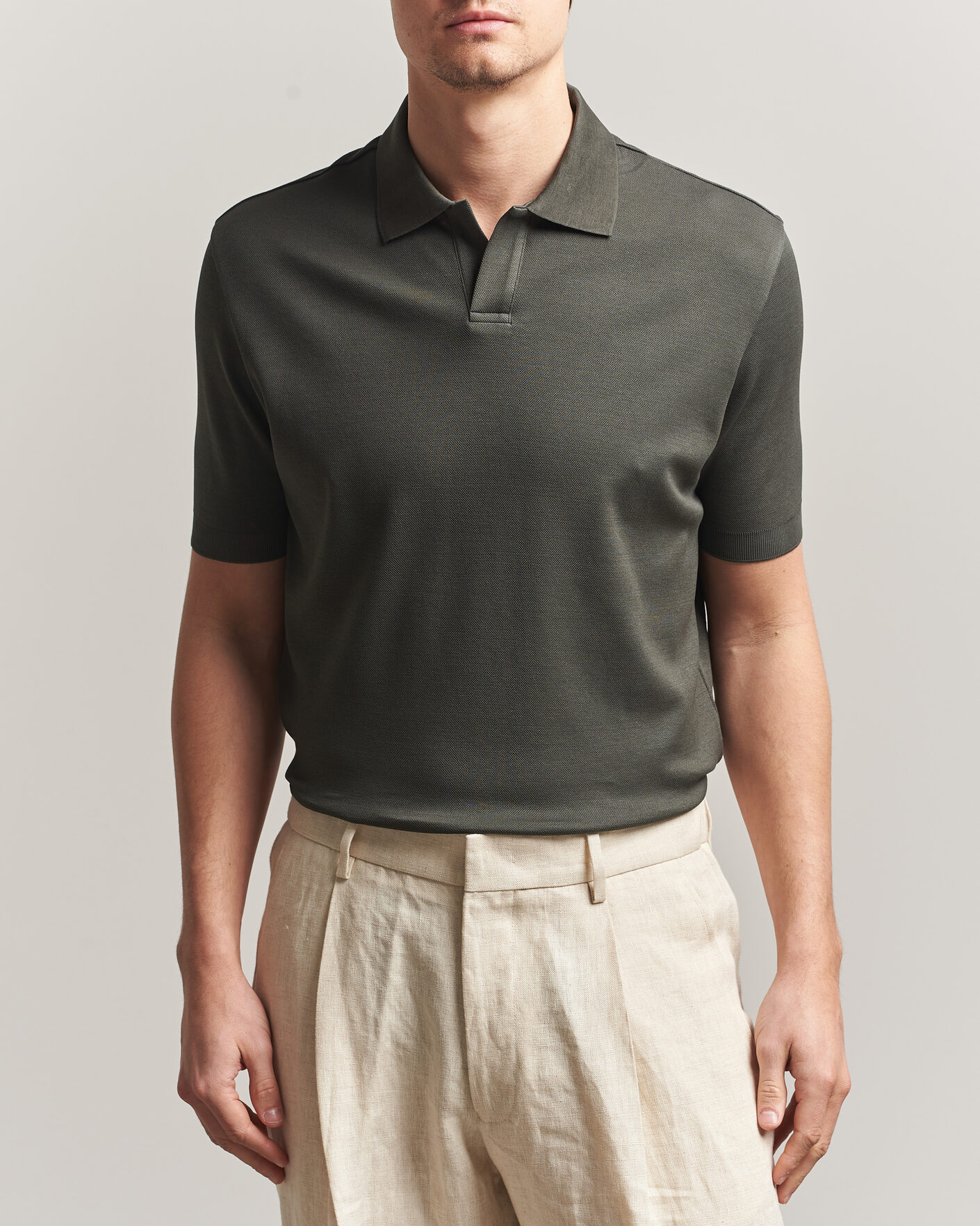 Heren | Polo's | Altea | Jersey Piquet Polo Dark Green
