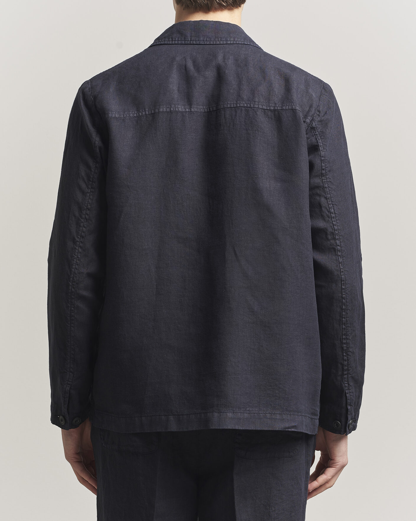 Heren | Jassen | Altea | Linen Chore Jacket Navy