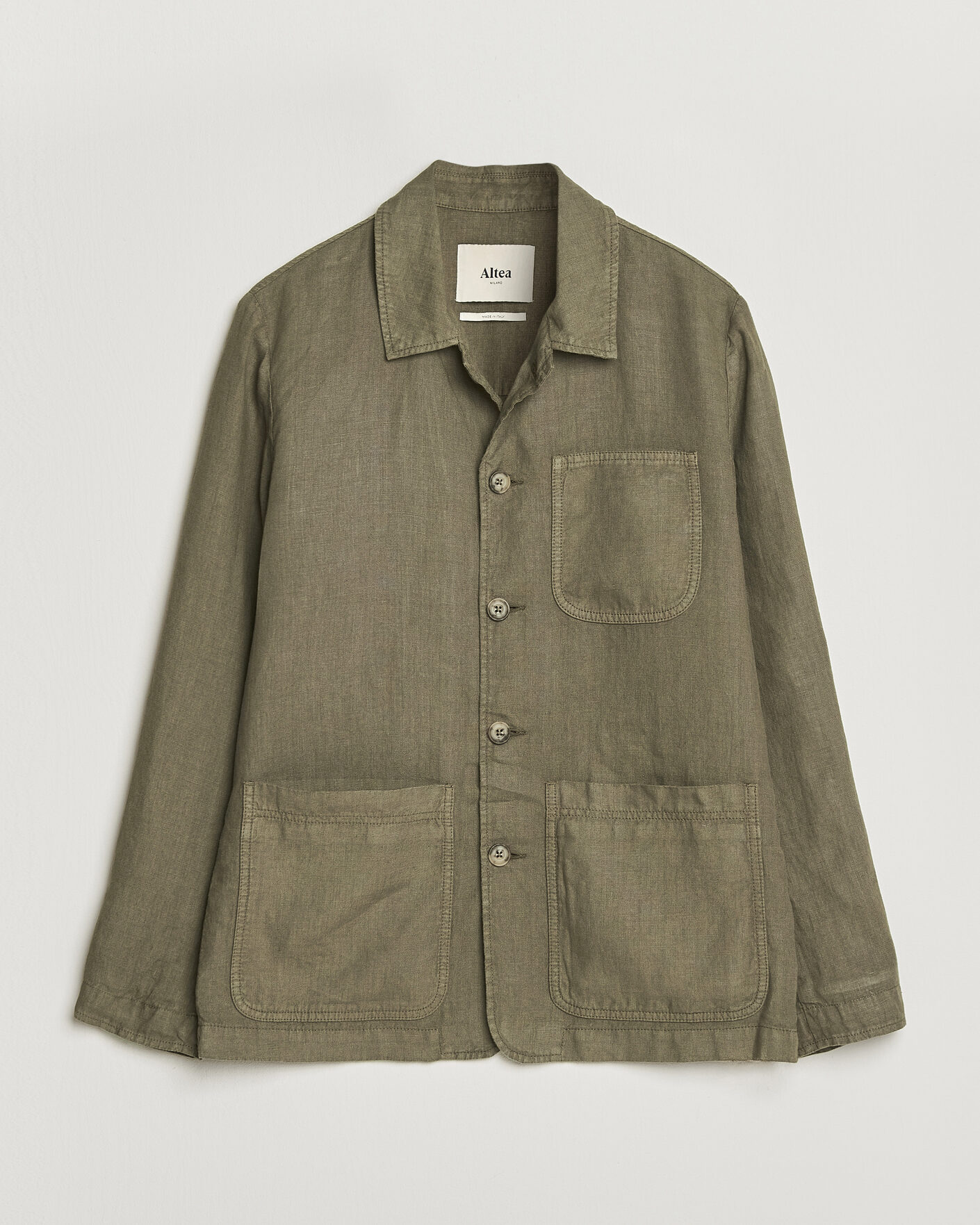 Heren | Jassen | Altea | Linen Chore Jacket Military