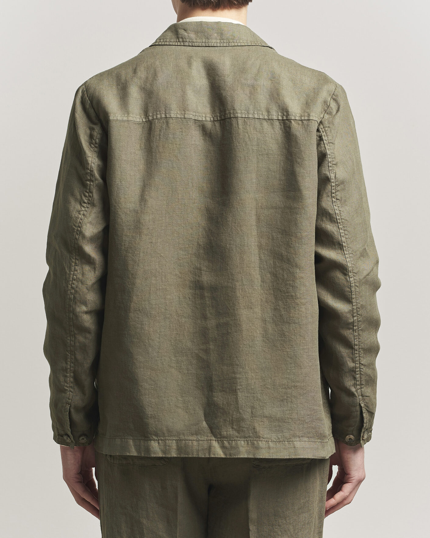 Heren | Jassen | Altea | Linen Chore Jacket Military