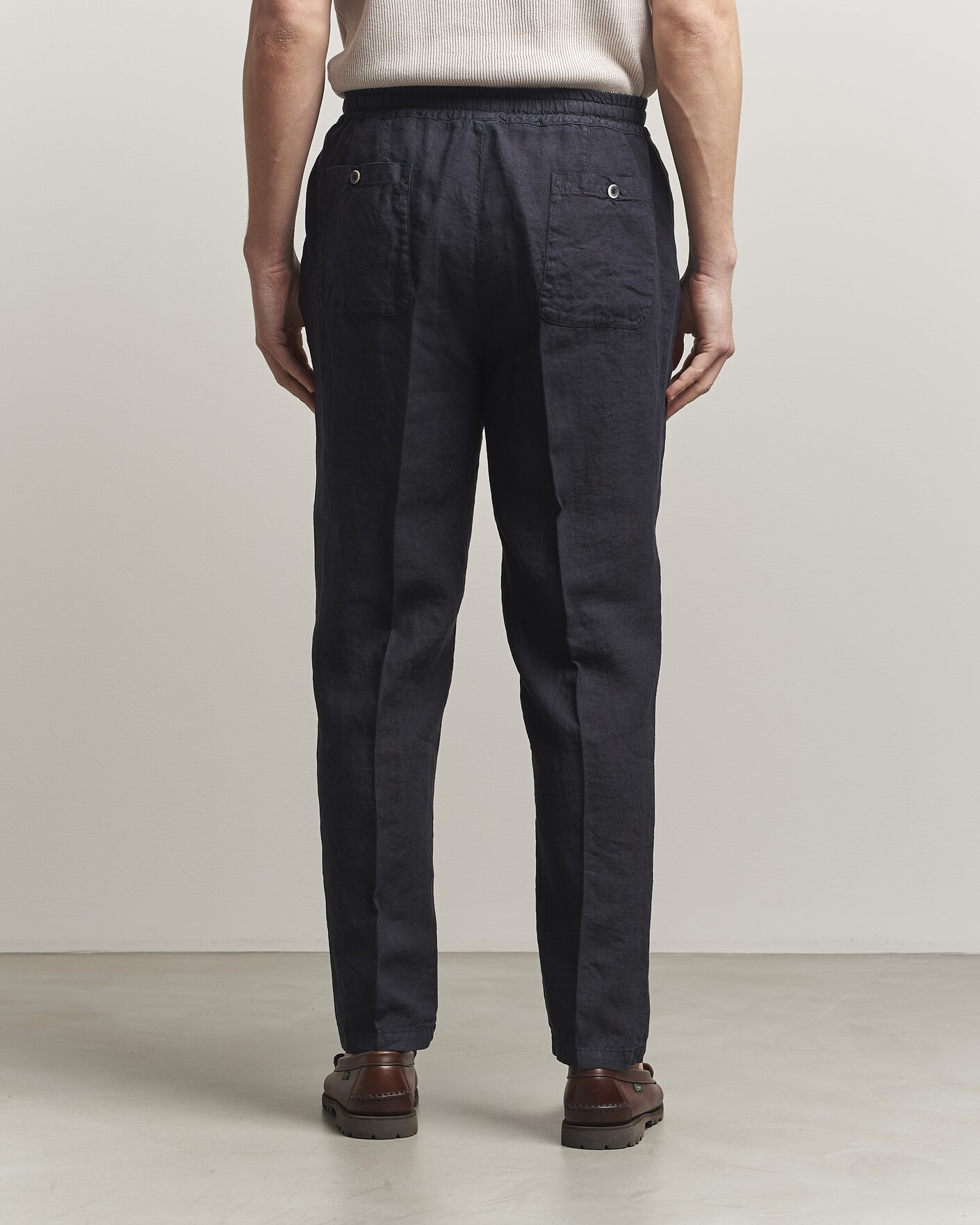 Heren | Broeken | Altea | Linen Pants Navy