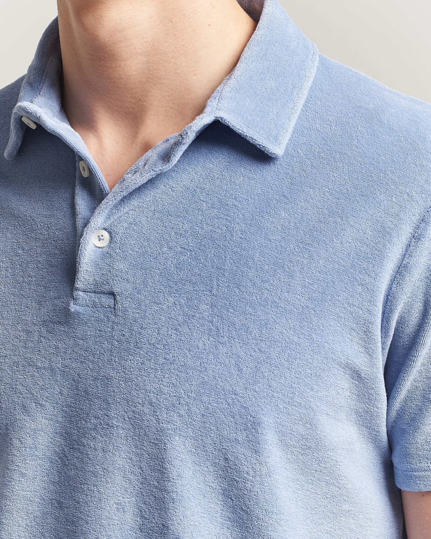 Heren | Polo's | Altea | Terry Cotton Polo Light Blue