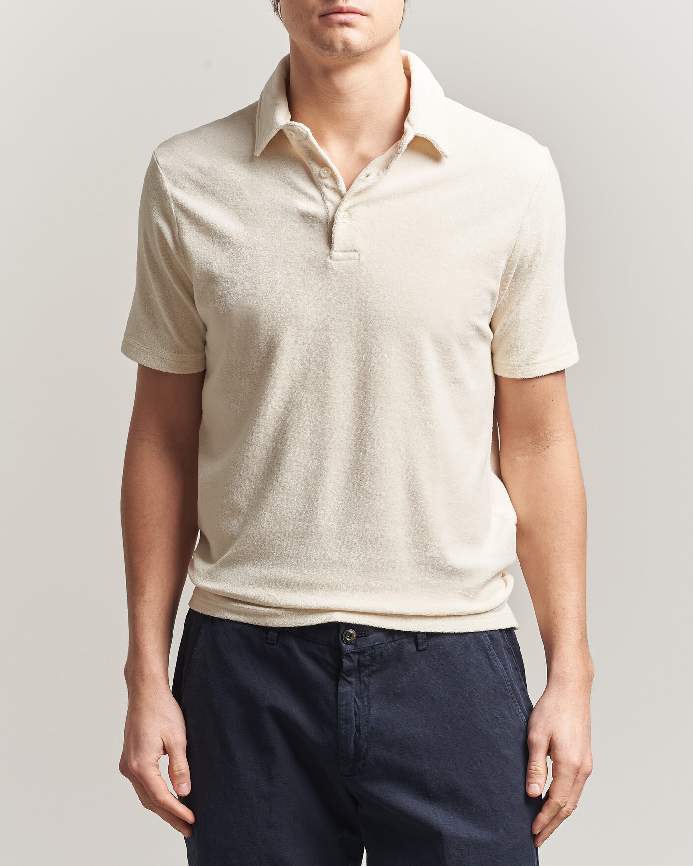 Heren | Polo's | Altea | Terry Cotton Polo Off White