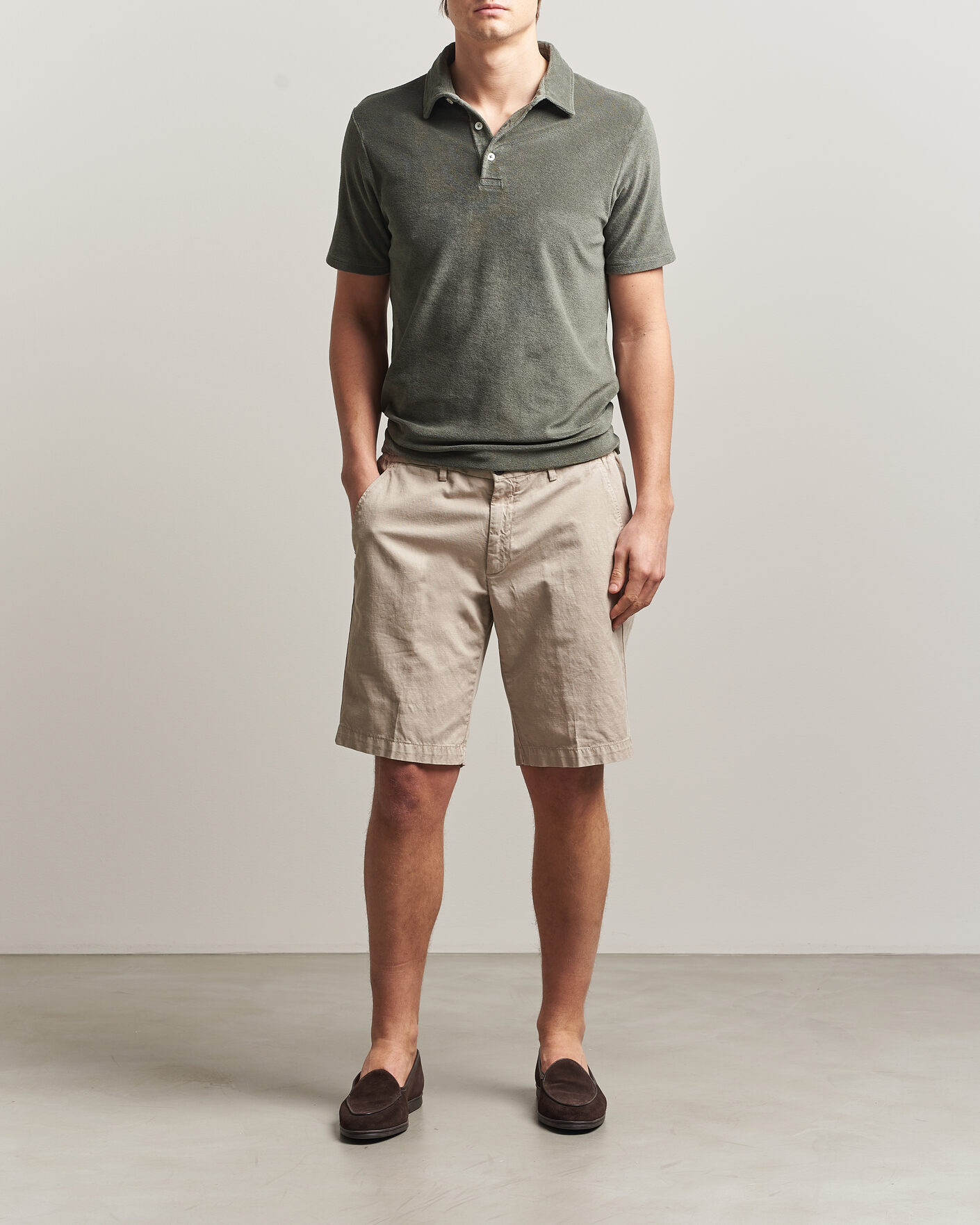 Heren | Polo's | Altea | Terry Cotton Polo Olive