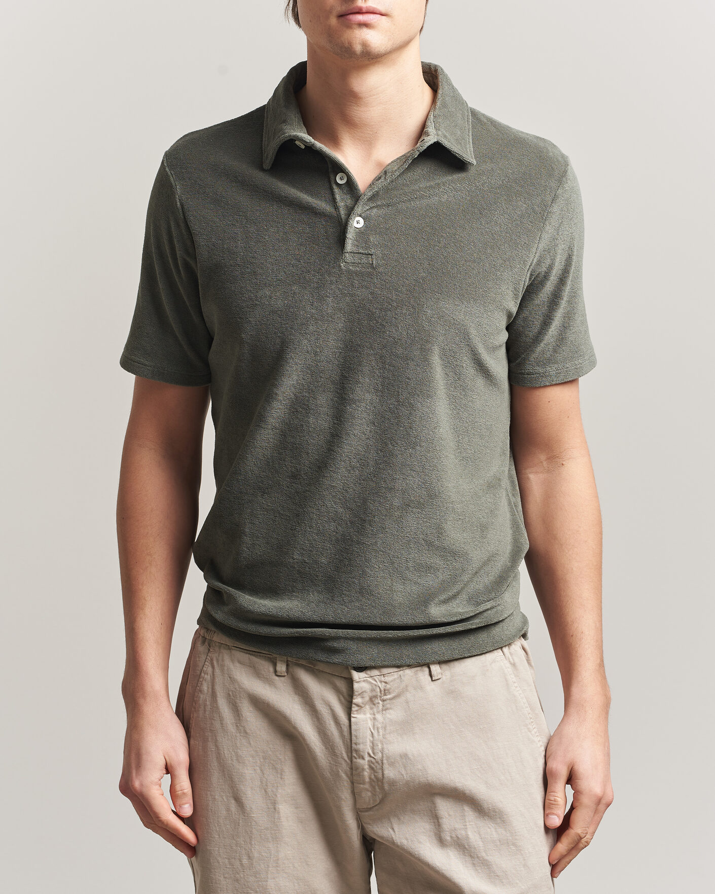 Heren | Polo's | Altea | Terry Cotton Polo Olive