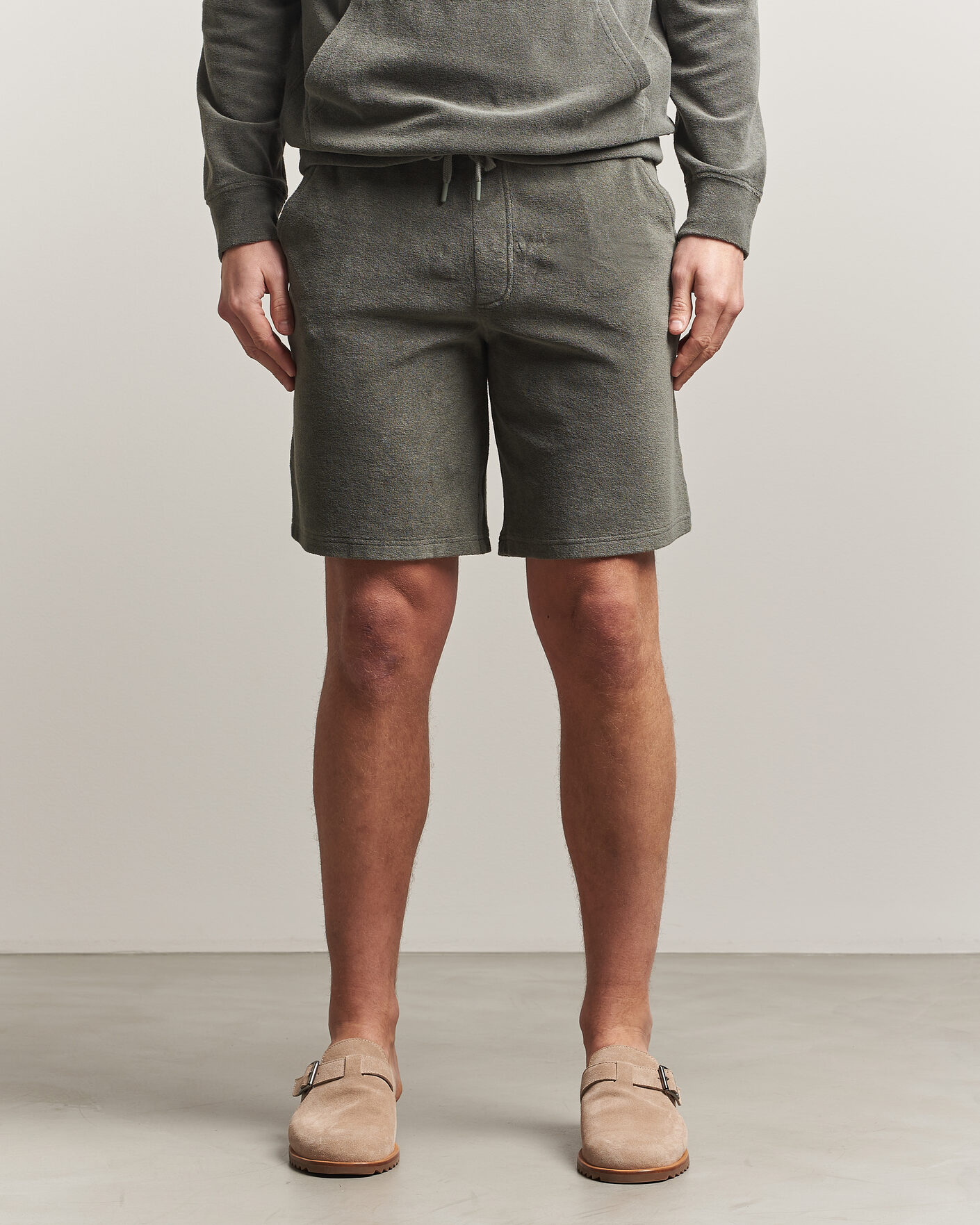 Heren | Korte broek | Altea | Terry Drawstring Shorts Olive