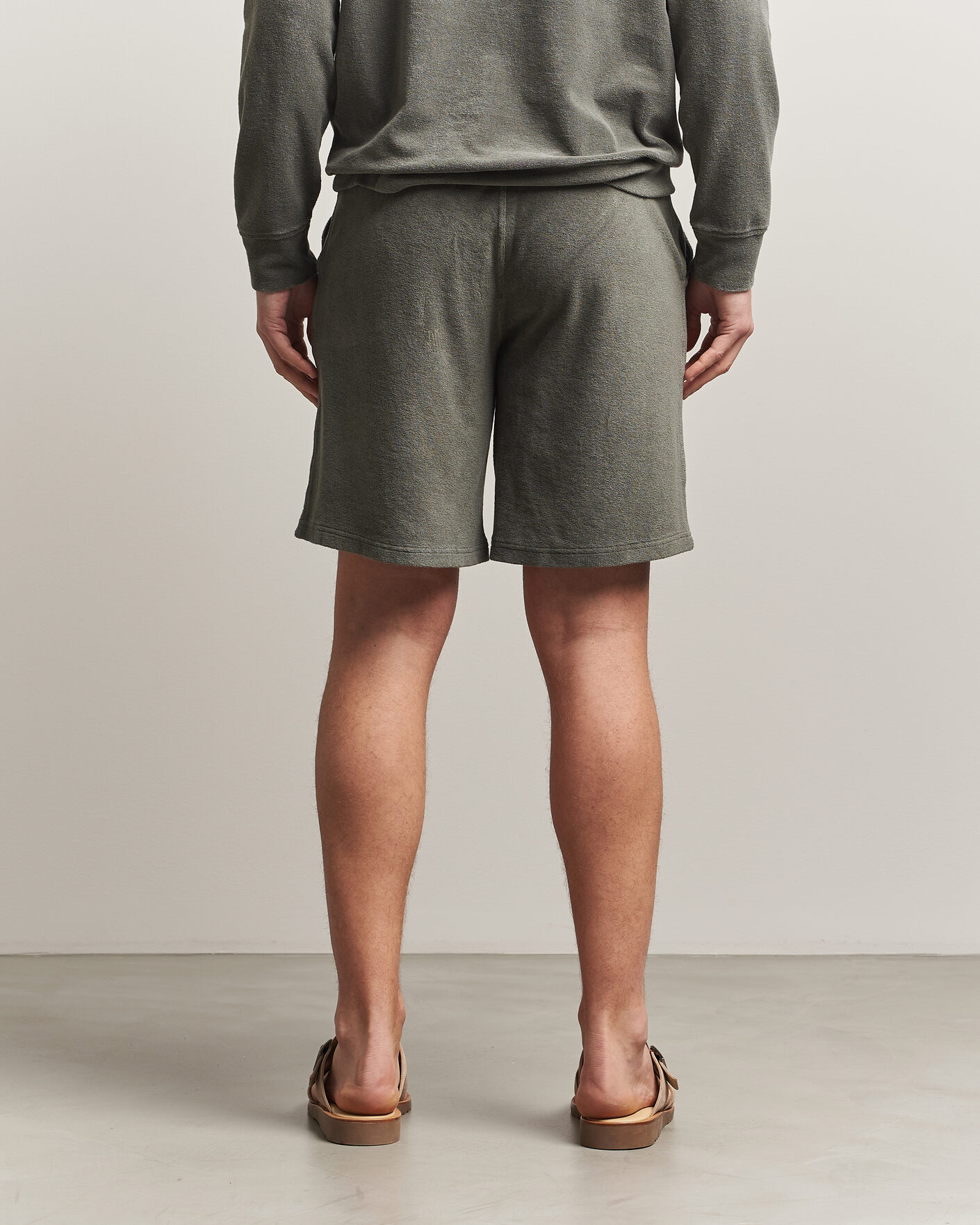 Heren | Korte broek | Altea | Terry Drawstring Shorts Olive