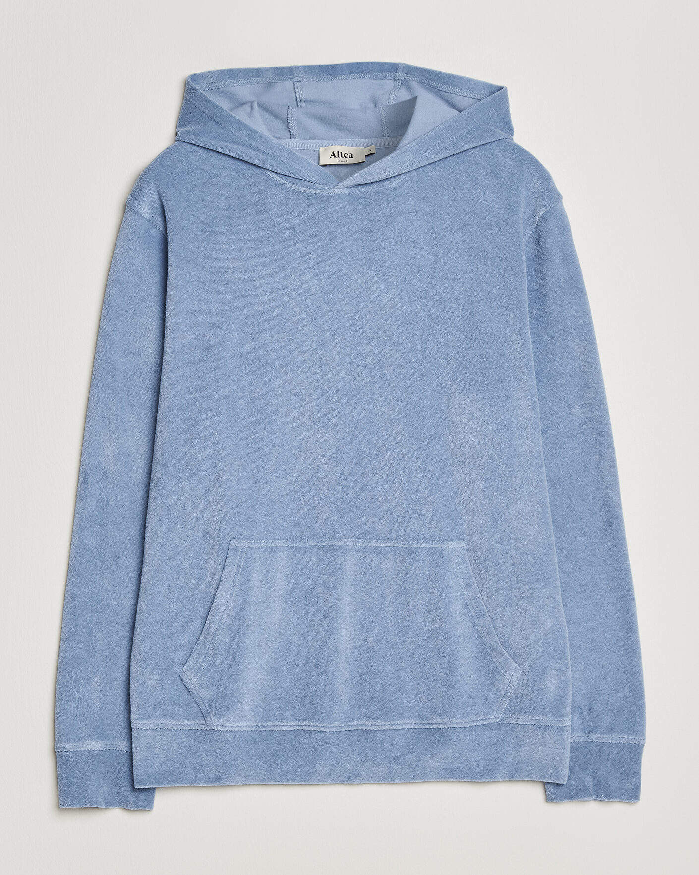 Heren | Truien | Altea | Terry Cotton Hoodie Light Blue