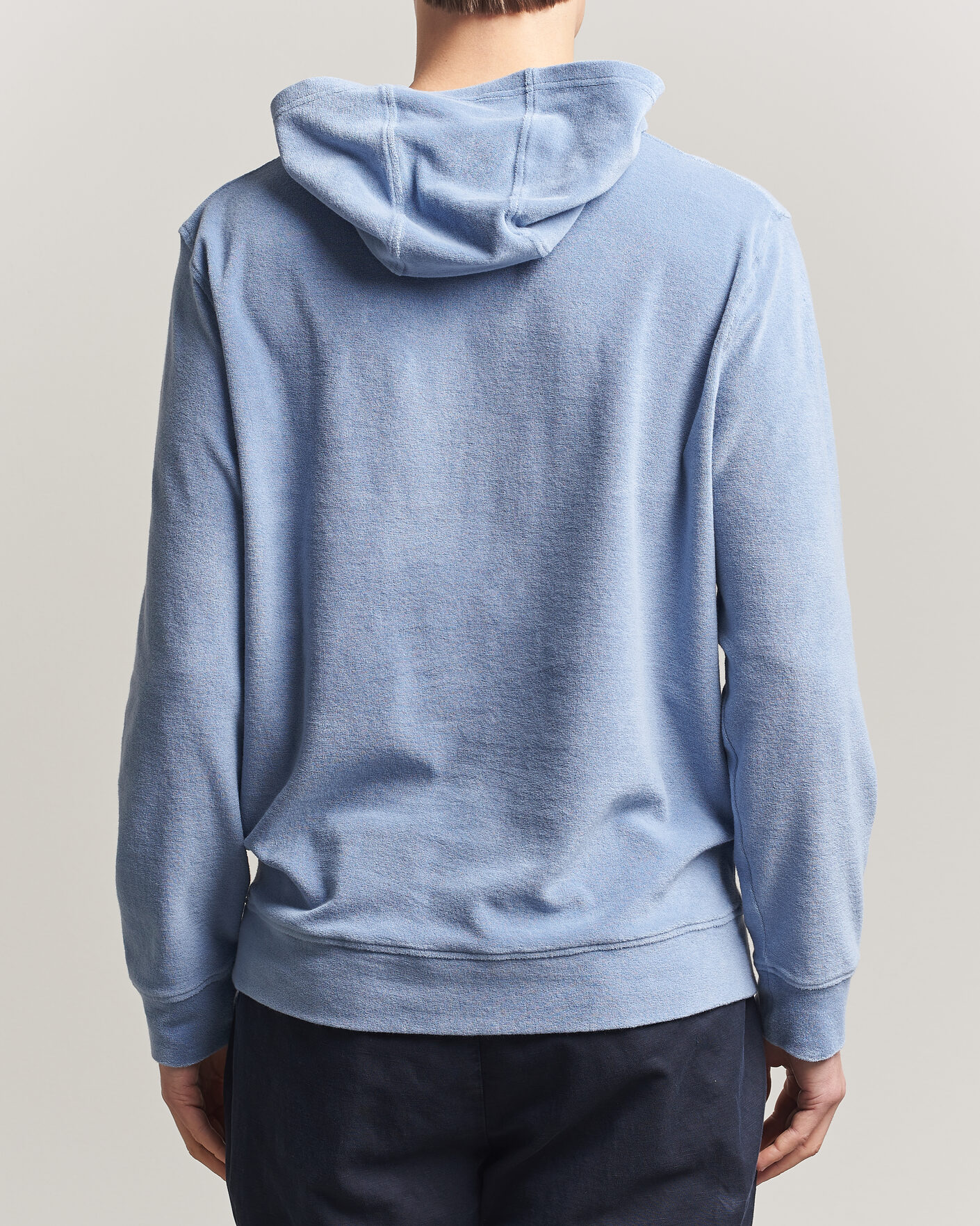 Heren | Truien | Altea | Terry Cotton Hoodie Light Blue