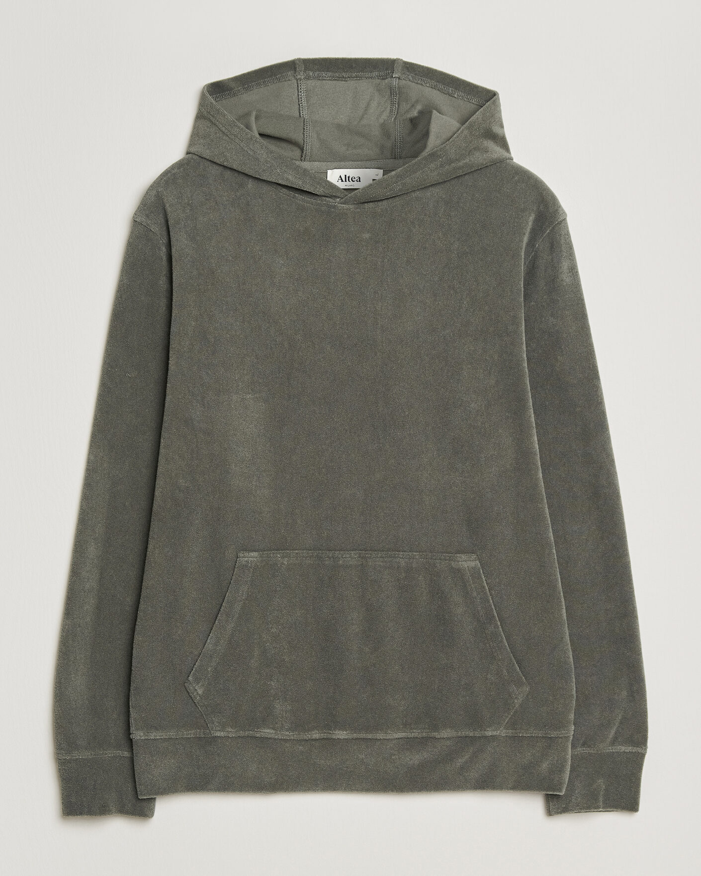 Heren | Truien | Altea | Terry Cotton Hoodie Olive
