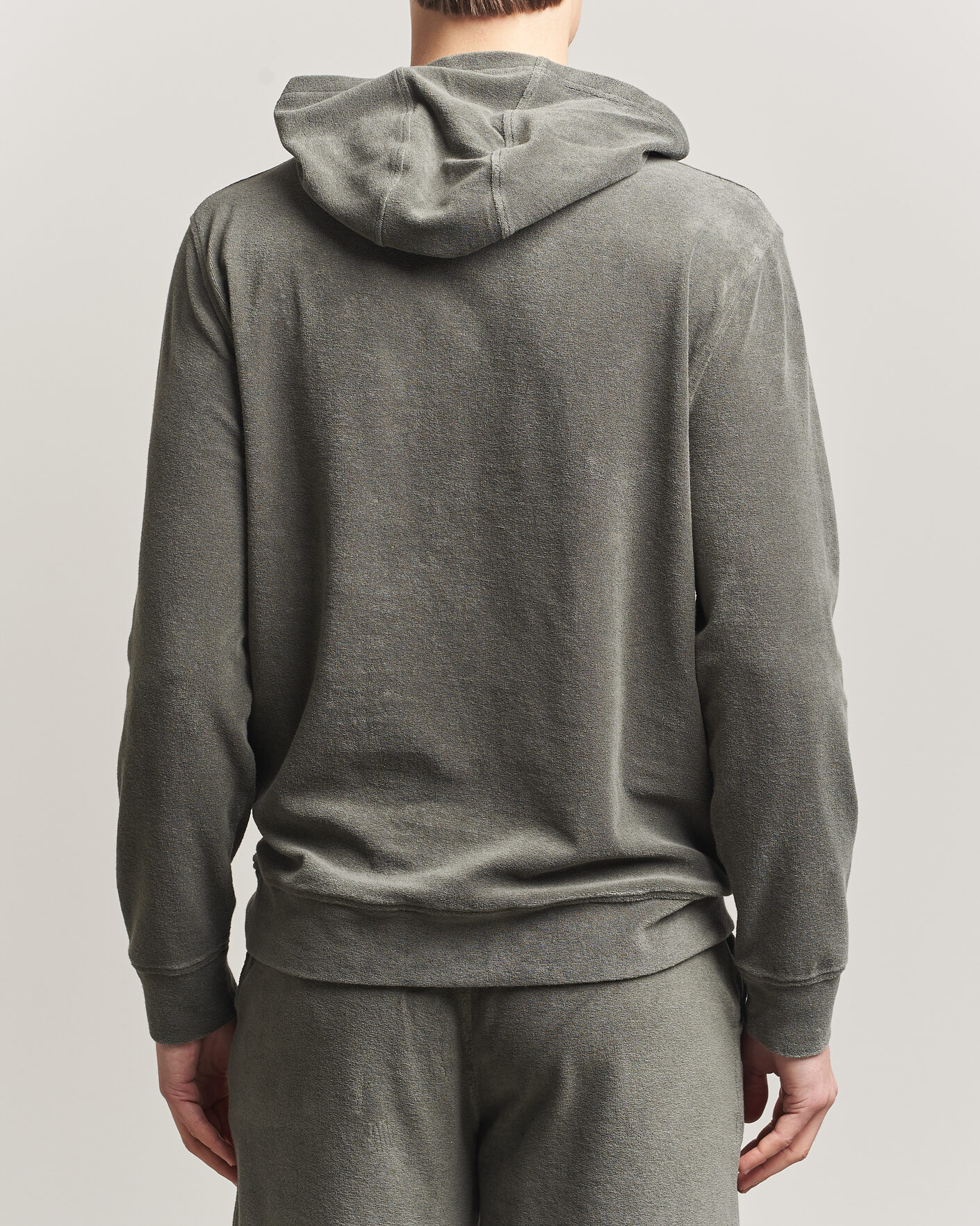 Heren | Truien | Altea | Terry Cotton Hoodie Olive