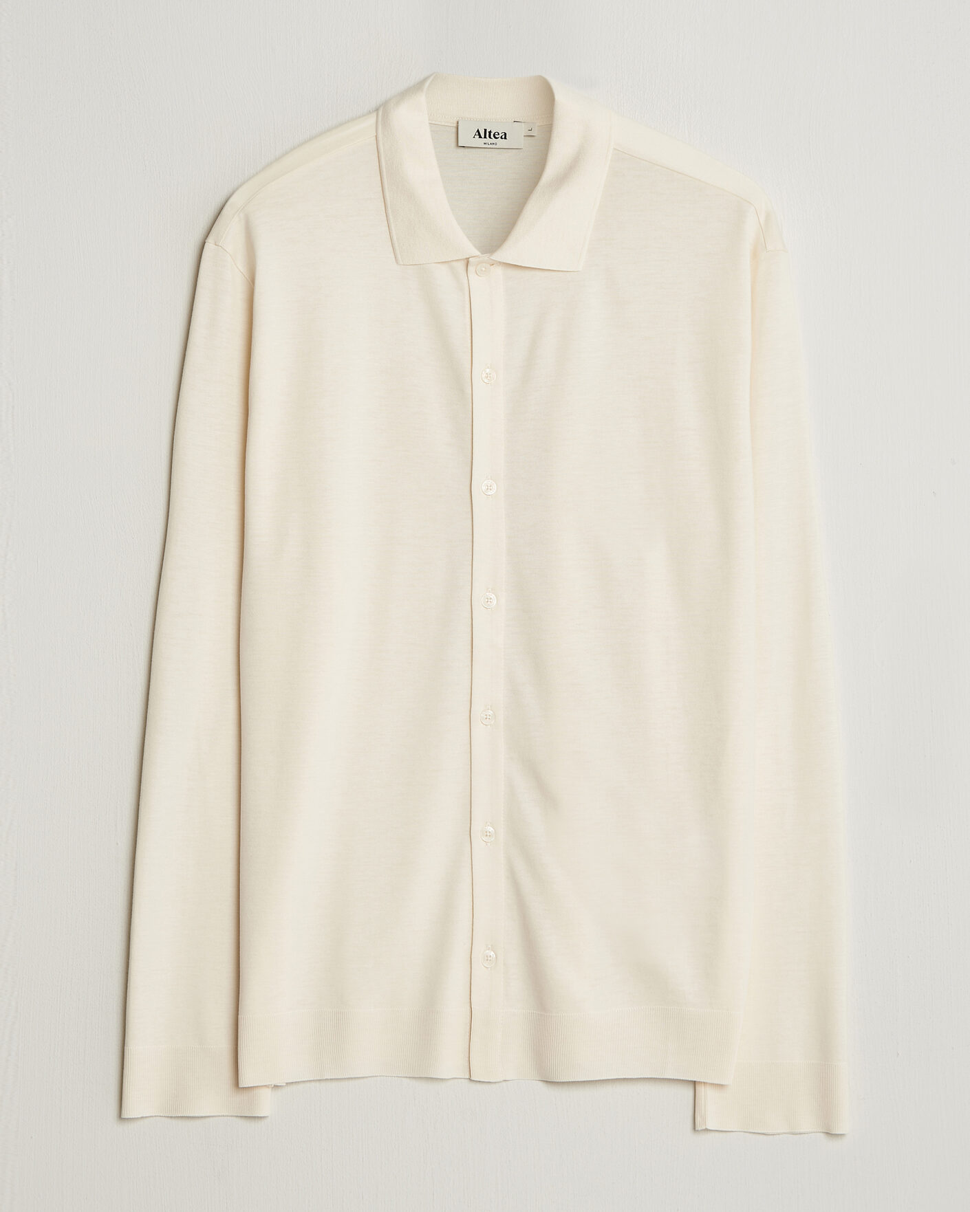 Heren | Overhemden | Altea | Jersey Knit Shirt Off White