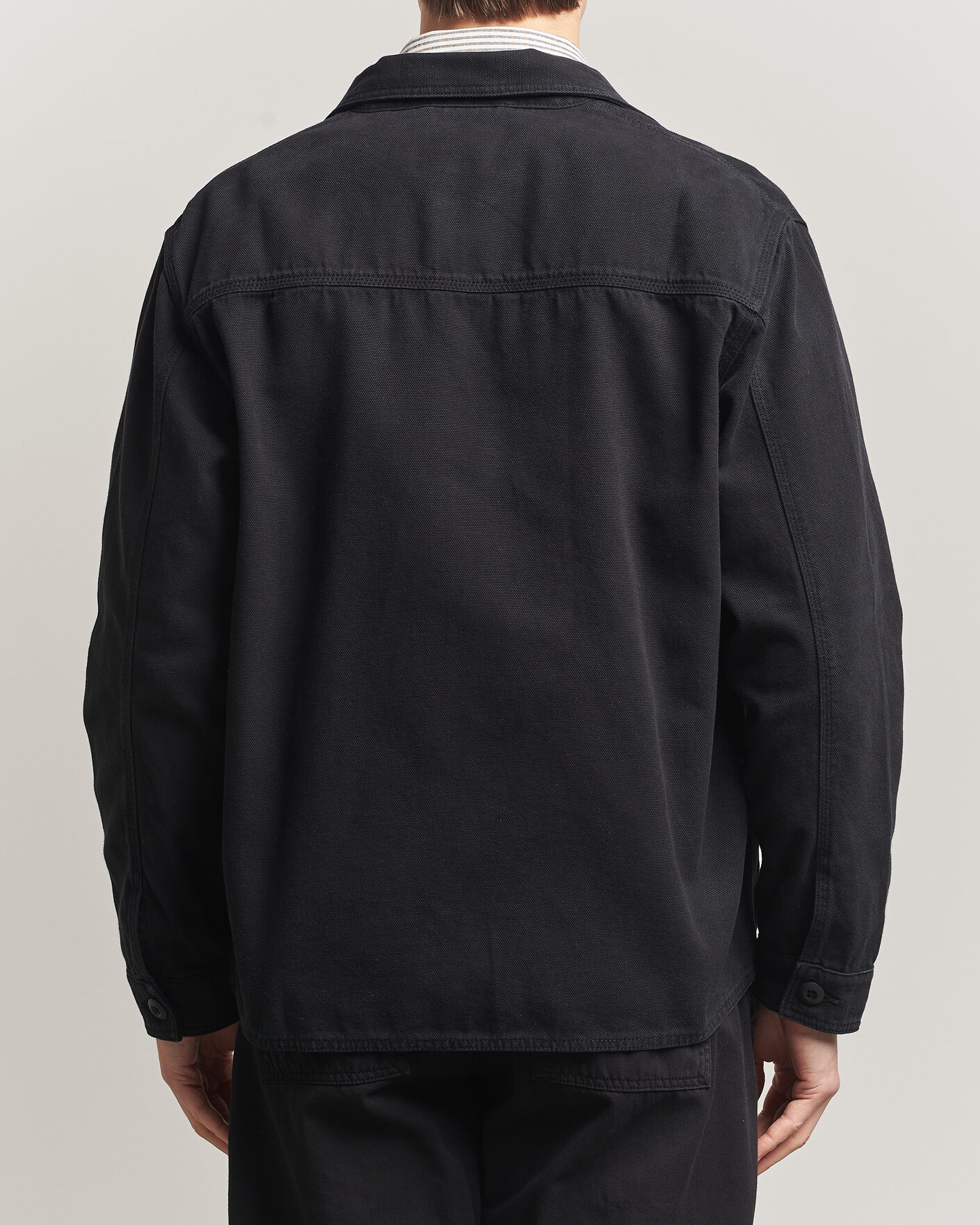 Heren | Overhemden | Forét | Berry Canvas Overshirt Black