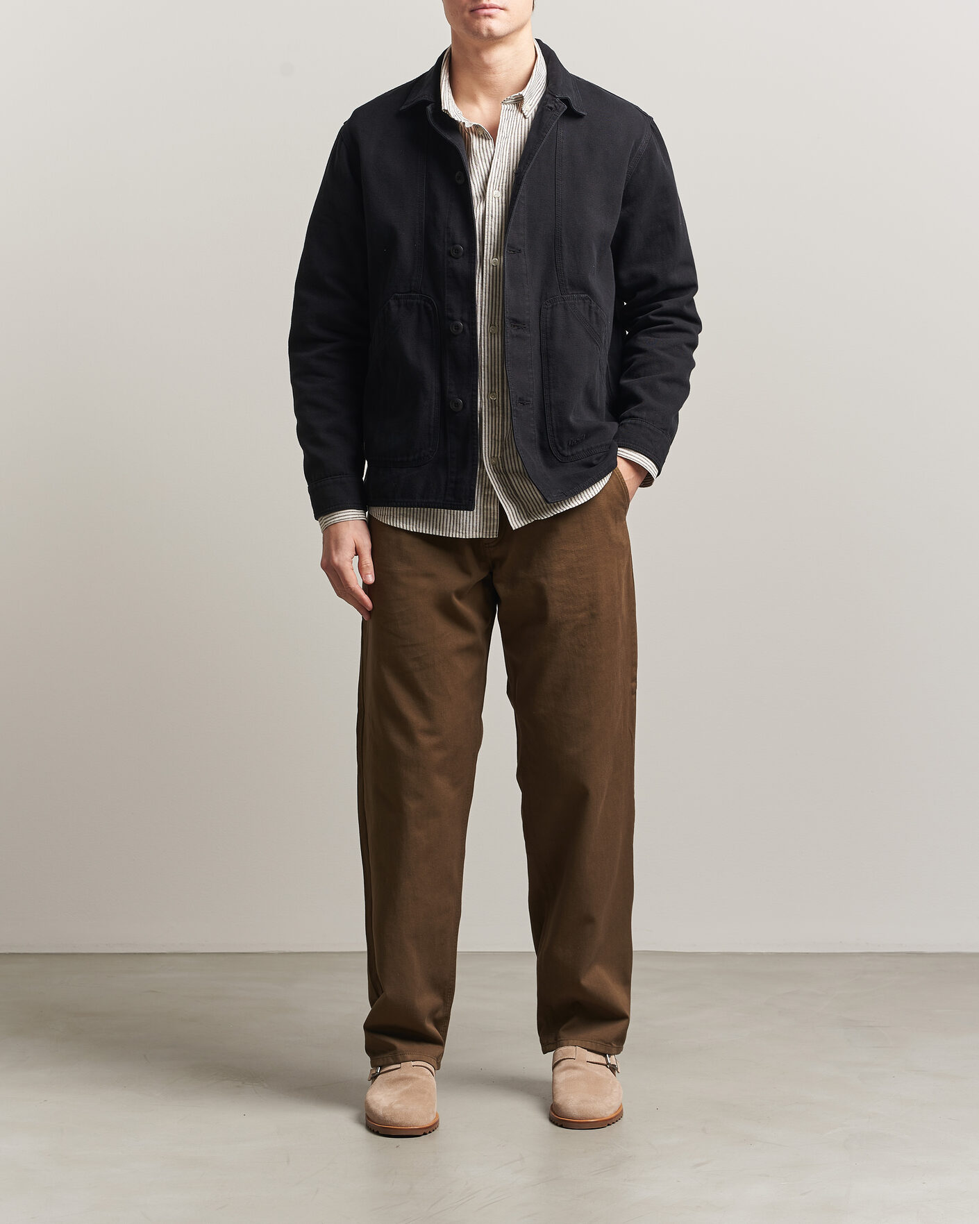 Heren | Broeken | Forét | Clay Light Pants Algae Green