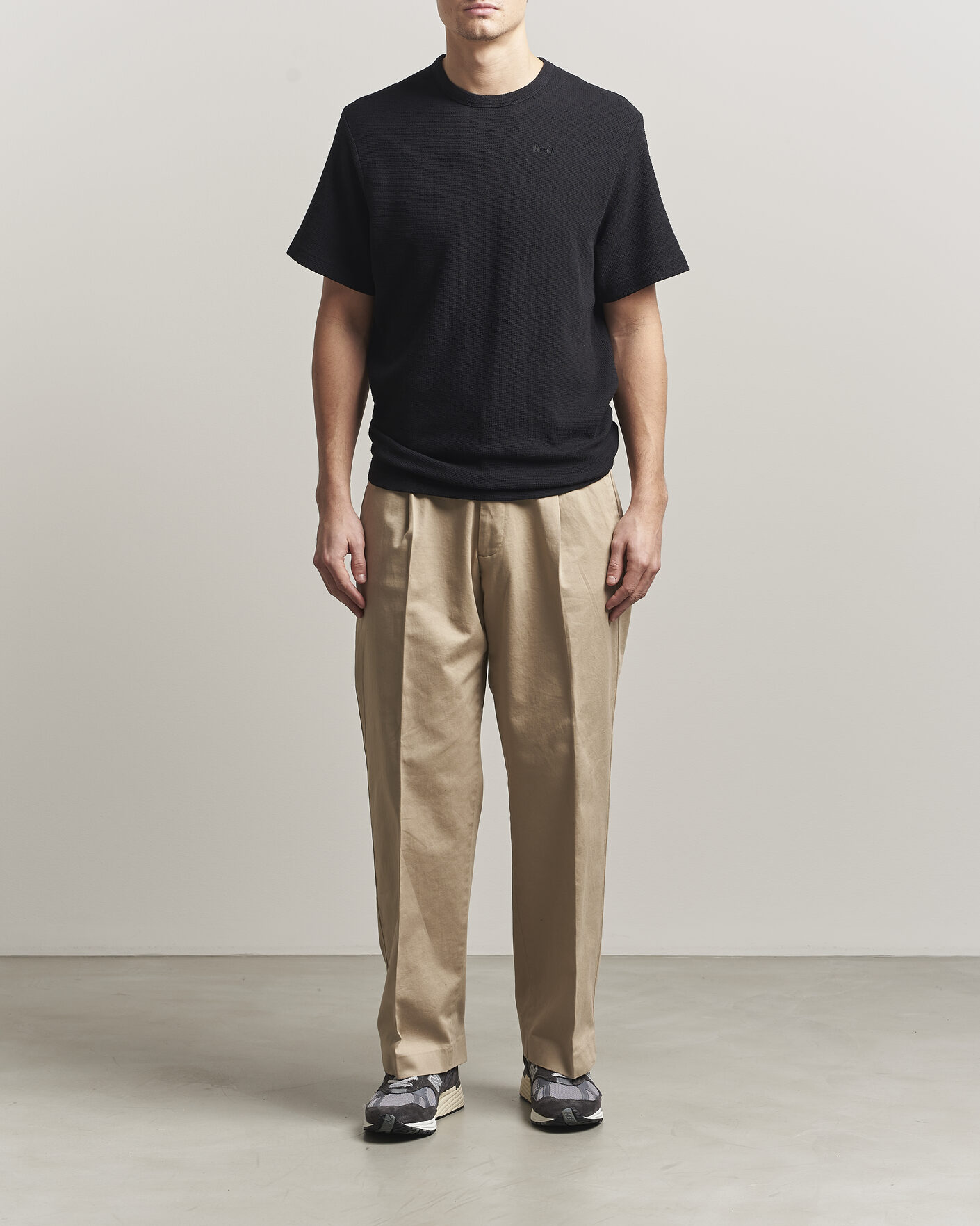 Heren | T-shirts | Forét | Fir Structured T-Shirt Black