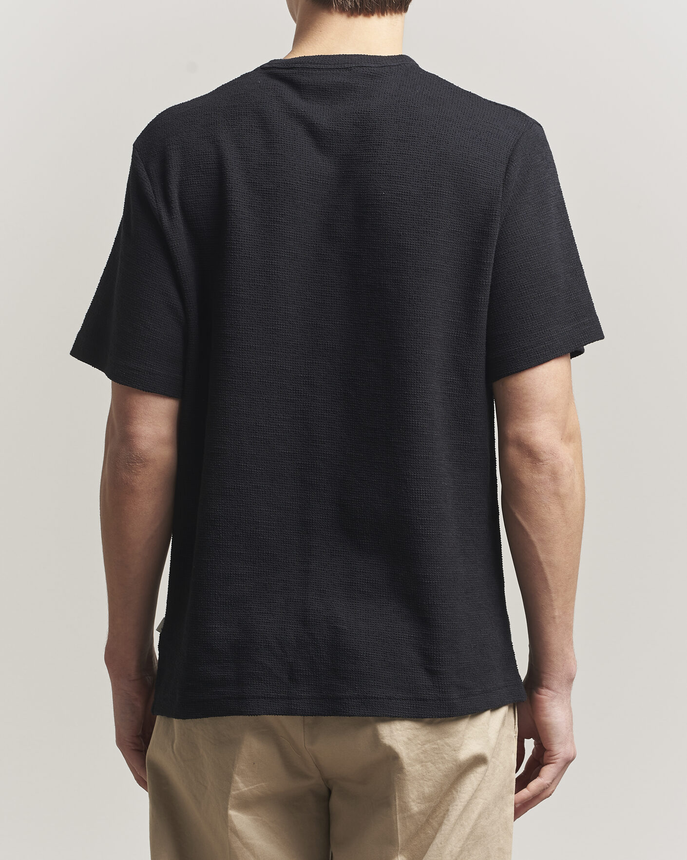 Heren | T-shirts | Forét | Fir Structured T-Shit Black