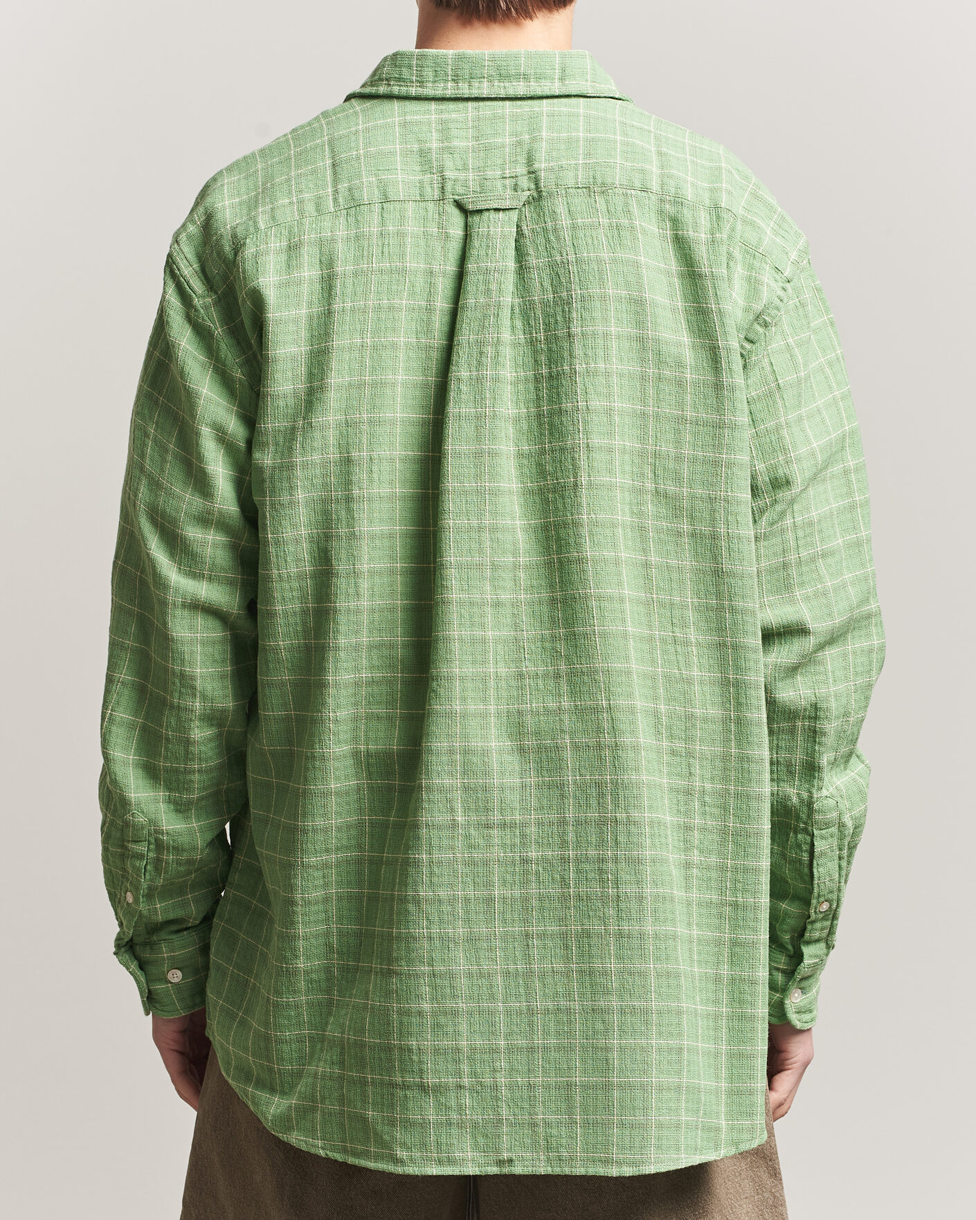 Heren | Overhemden | Forét | Scout Relaxed Fit Loose Weave Shirt Vibrant Moss