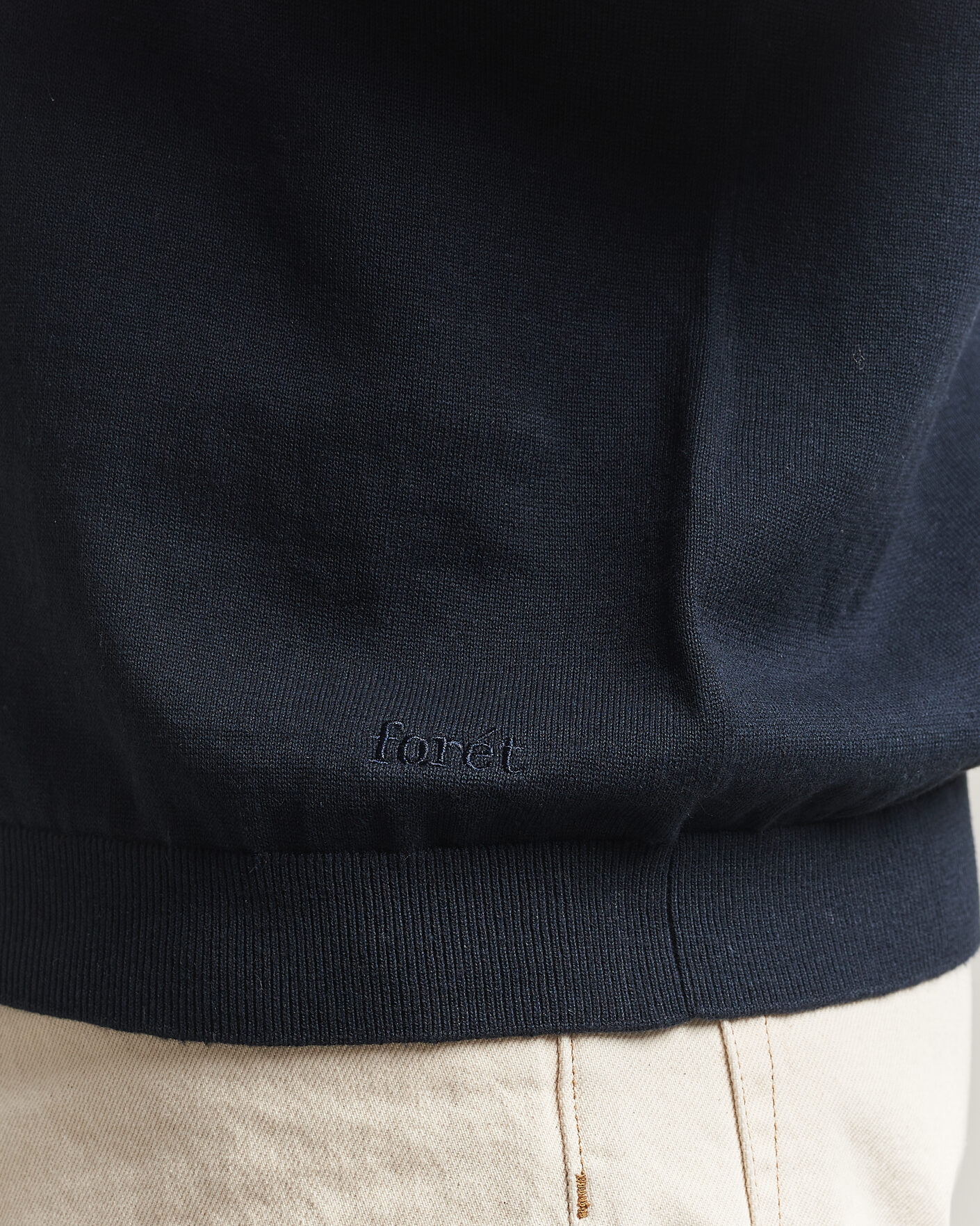 Heren | Polo's | Forét | Sea Cotton/Linen Polo Navy