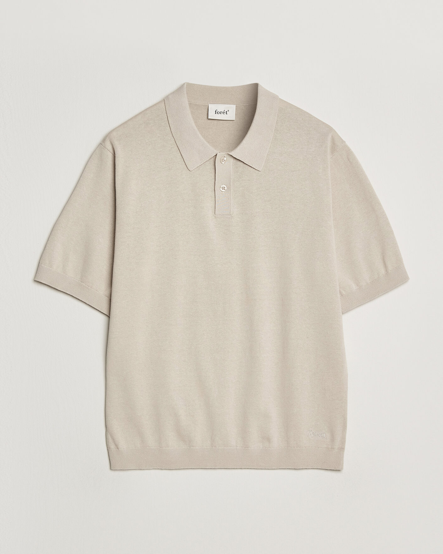 Heren | Polo's | Forét | Sea Cotton/Linen Polo Oatmeal