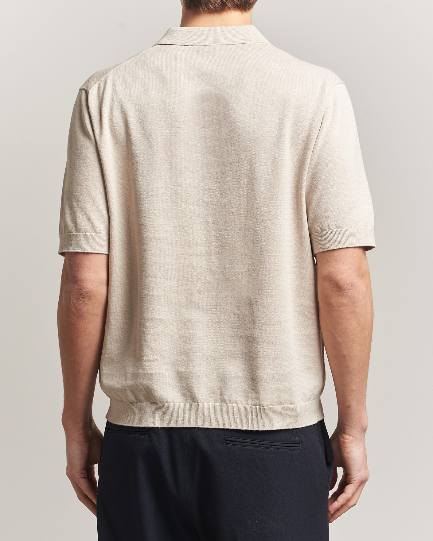 Heren | Polo's | Forét | Sea Cotton/Linen Polo Oatmeal