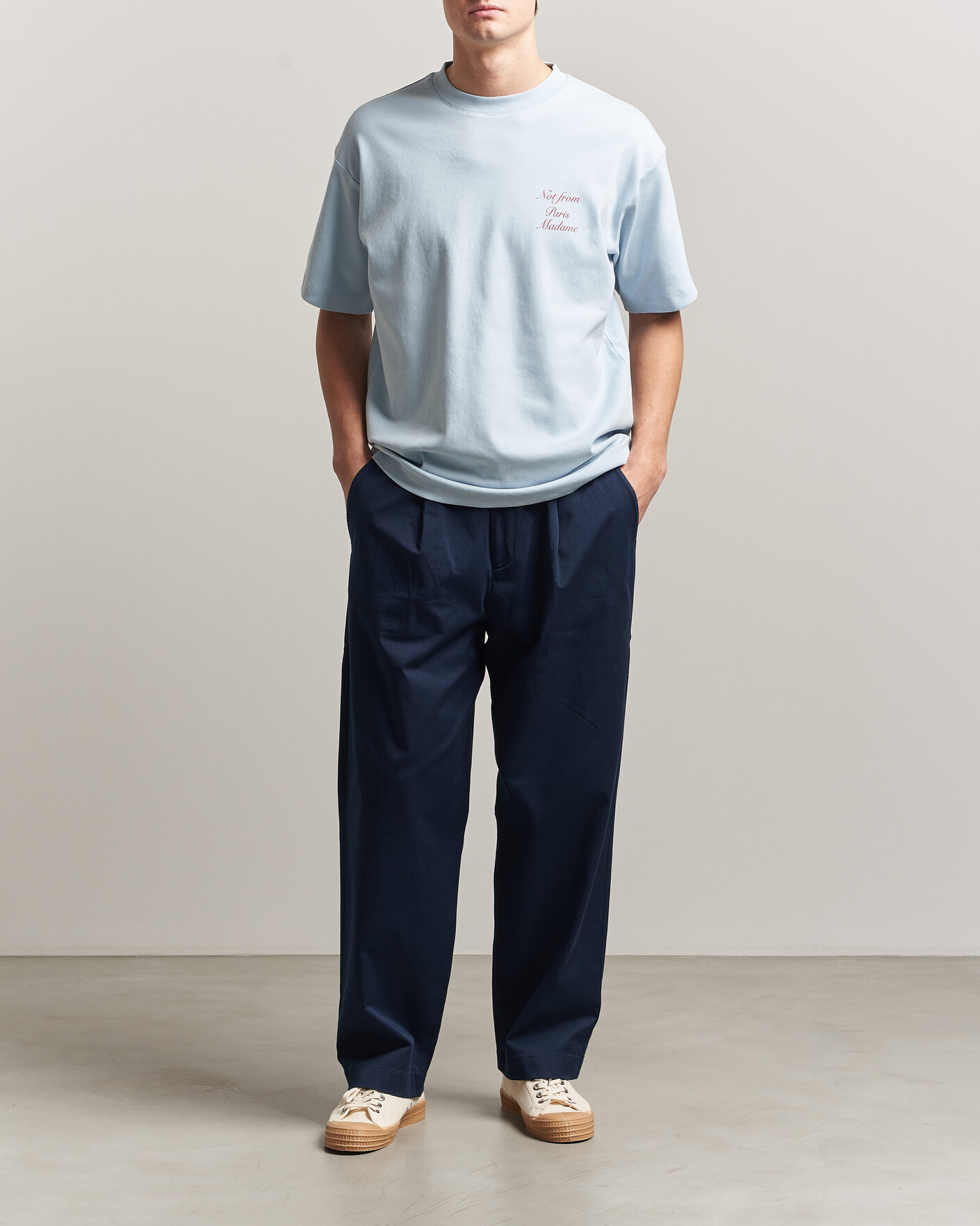 Heren | Broeken | Forét | Writer Relaxed Fit Pants Navy