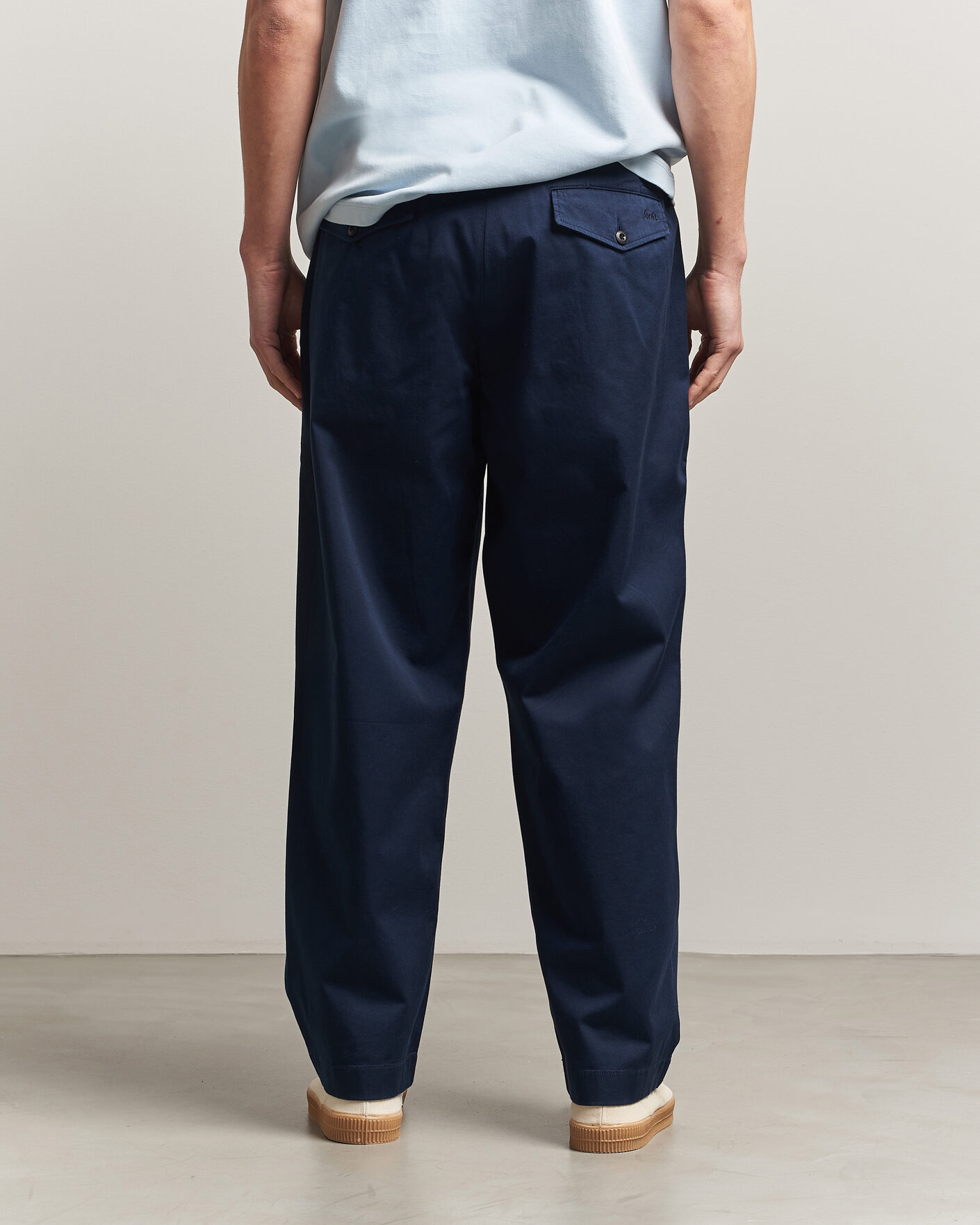 Heren | Broeken | Forét | Writer Relaxed Fit Pants Navy