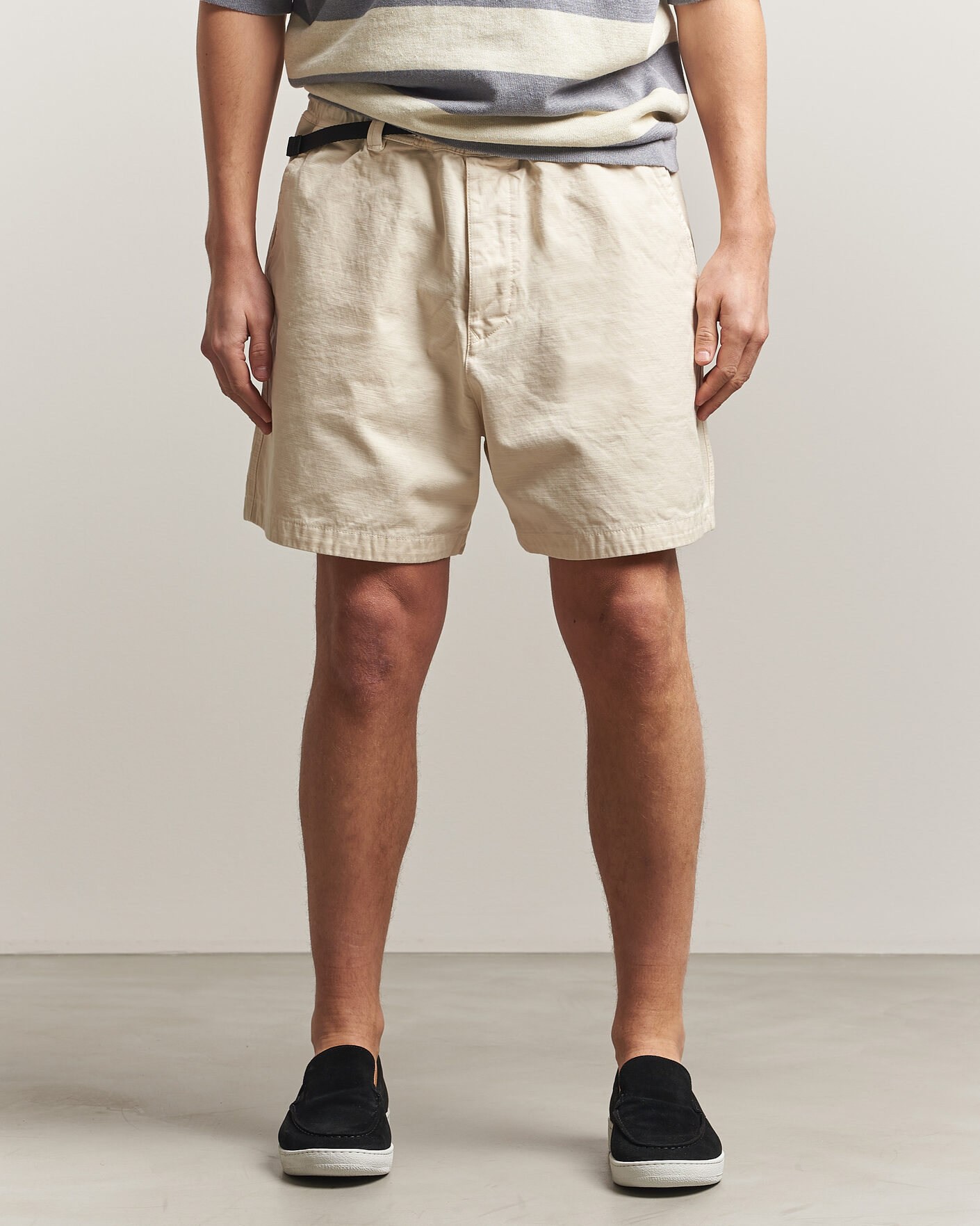 Heren | Korte broek | Stone Island | Marina Organic Slub Cotton Shorts Ivory