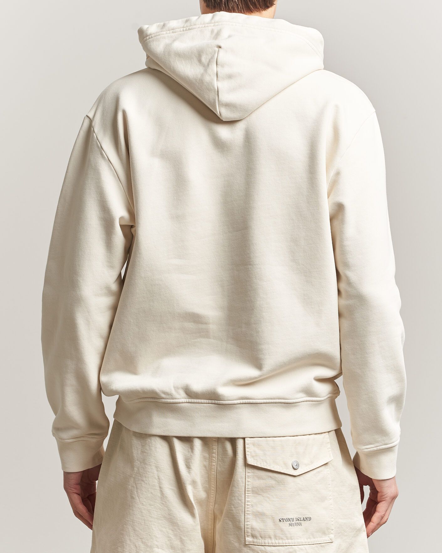 Heren | Truien | Stone Island | Marina Cotton Fleece Hood Ivory