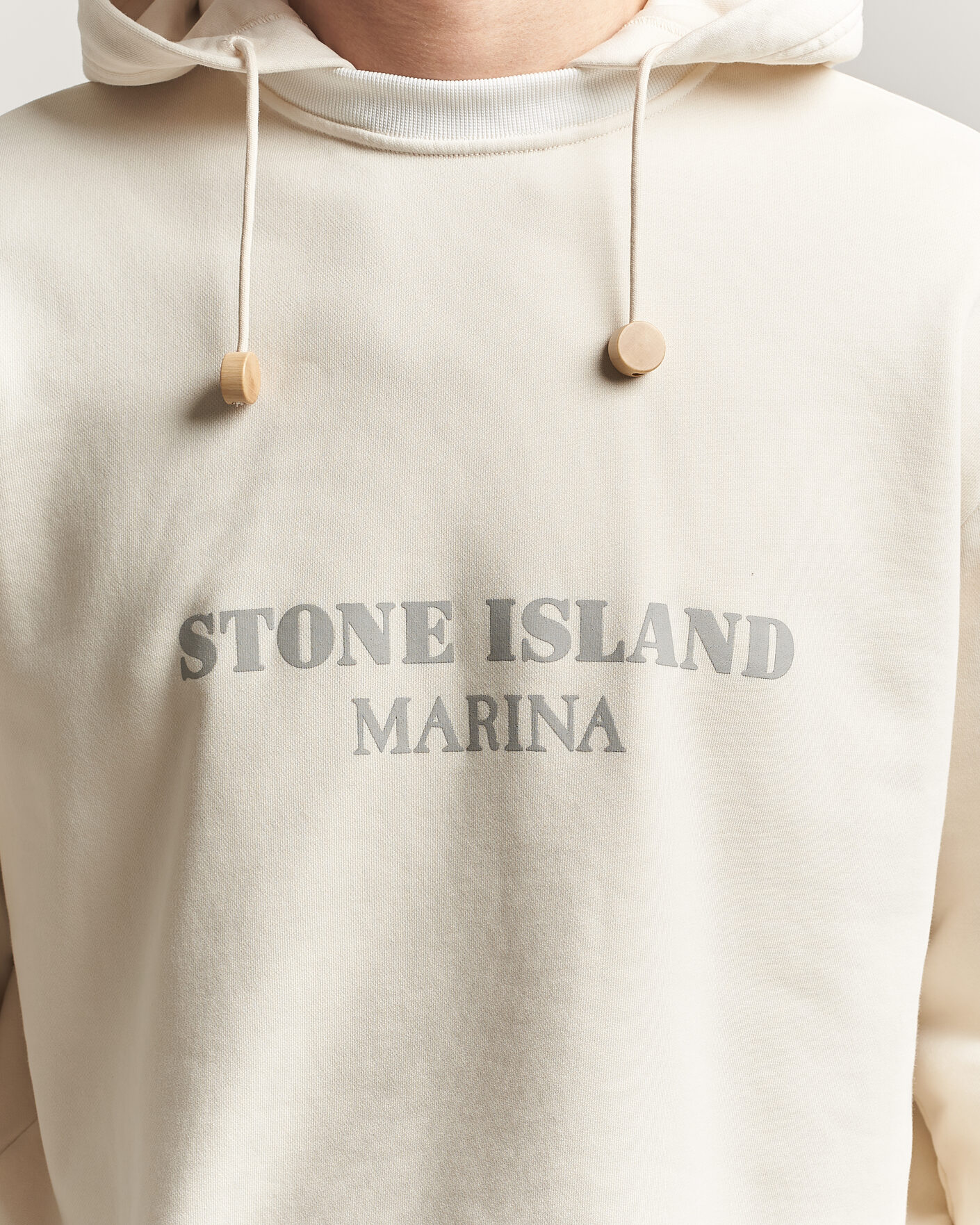 Heren | Truien | Stone Island | Marina Cotton Fleece Hood Ivory